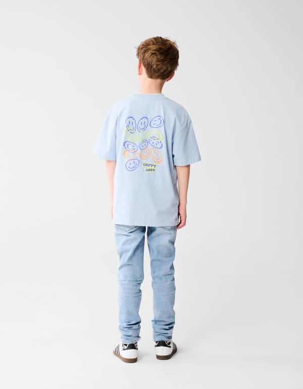 Smiley Artwork T-shirt Hellblau SHOEBY BOYS