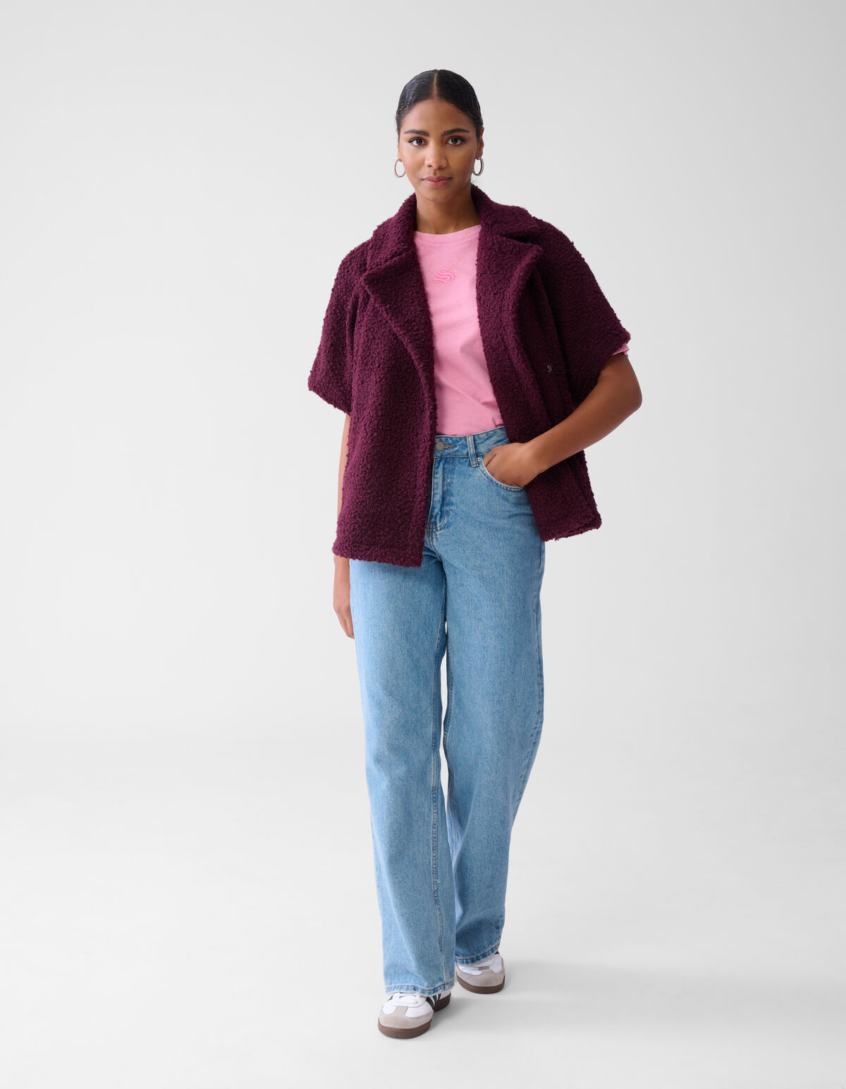 Teddy Gilet Bordeaux SHOEBY WOMEN