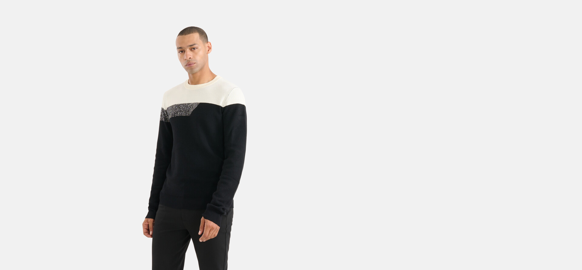 Colorblock Pullover Schwarz SHOEBY MEN