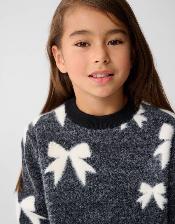 Schleife Pullover Schwarz SHOEBY GIRLS