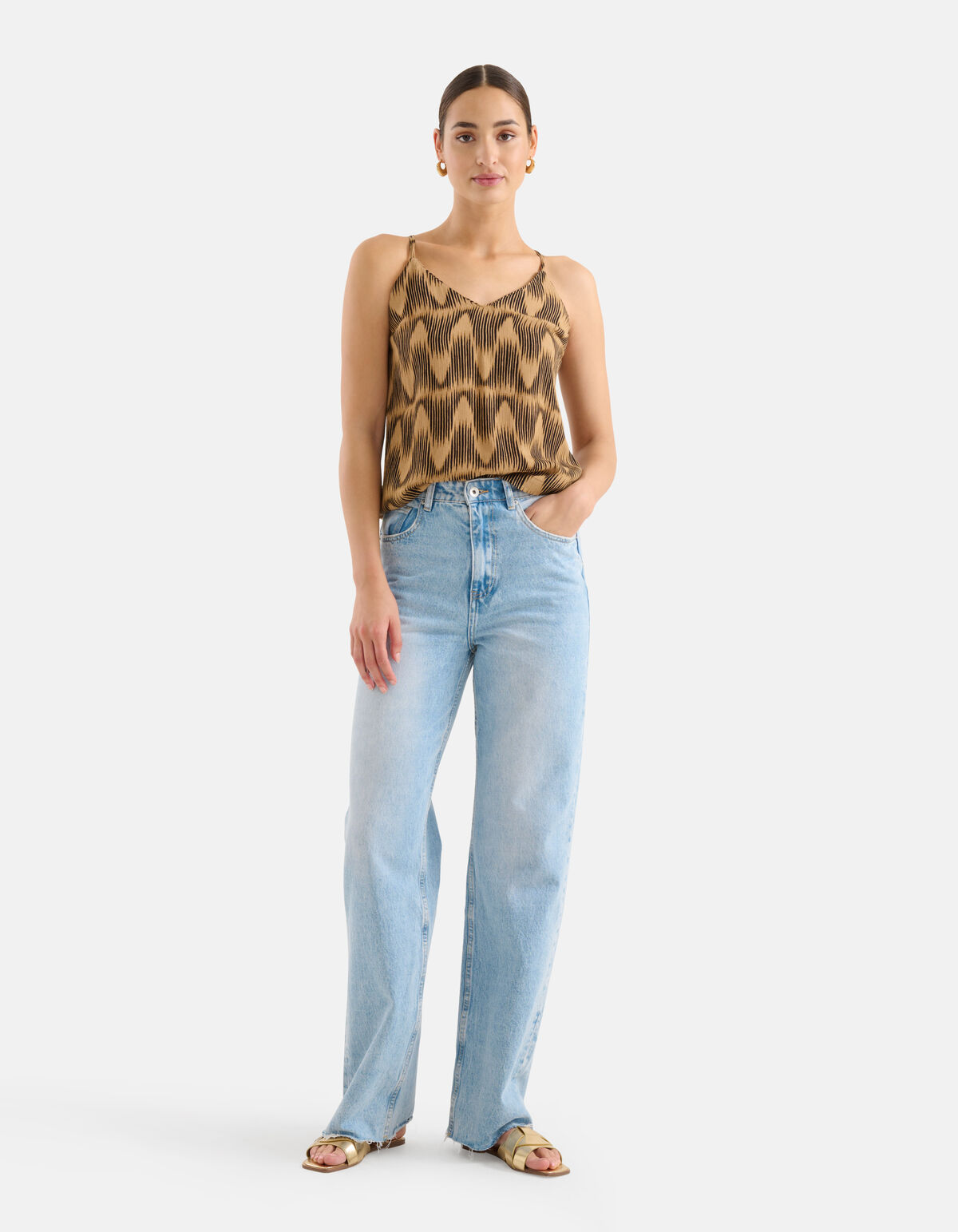 Crinkle Singlet Braun SHOEBY WOMEN