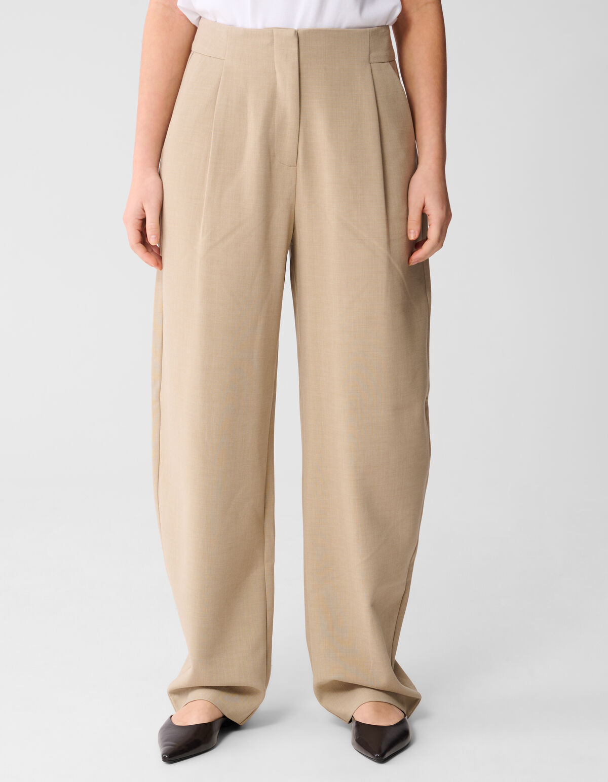 Barrel Fit Pants Sand SHOEBY WOMEN