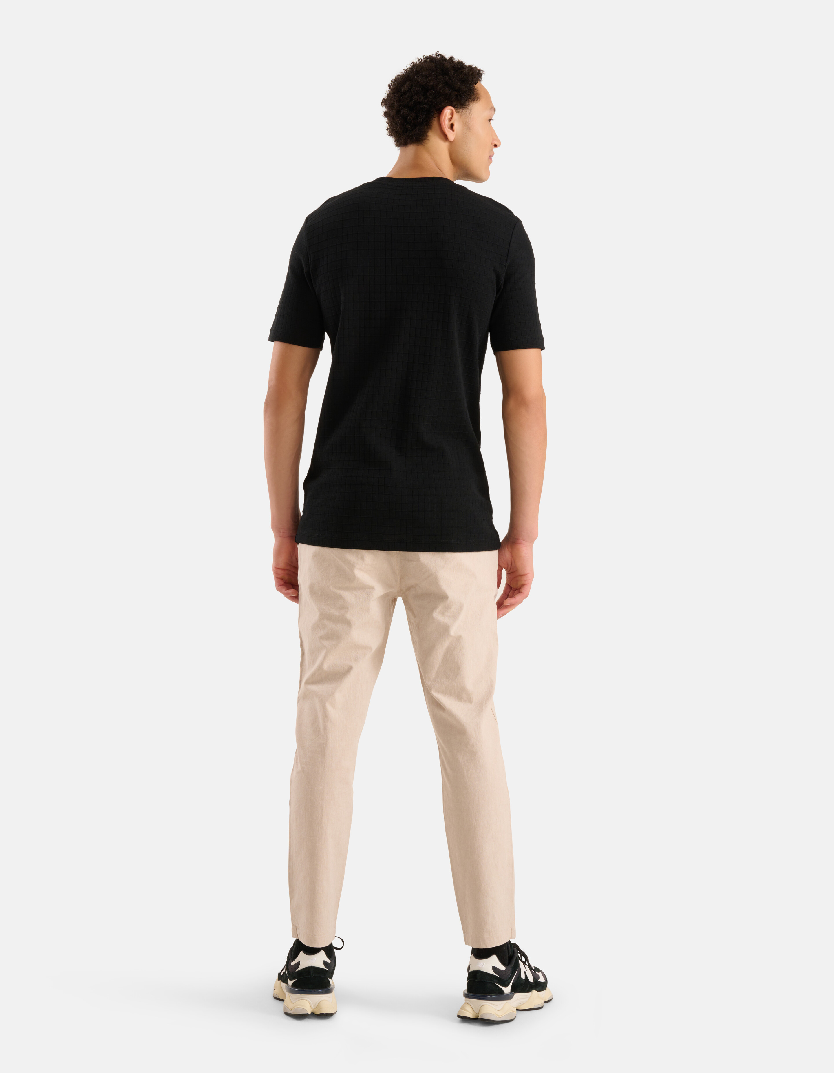Struktur T-Shirt Schwarz SHOEBY MEN