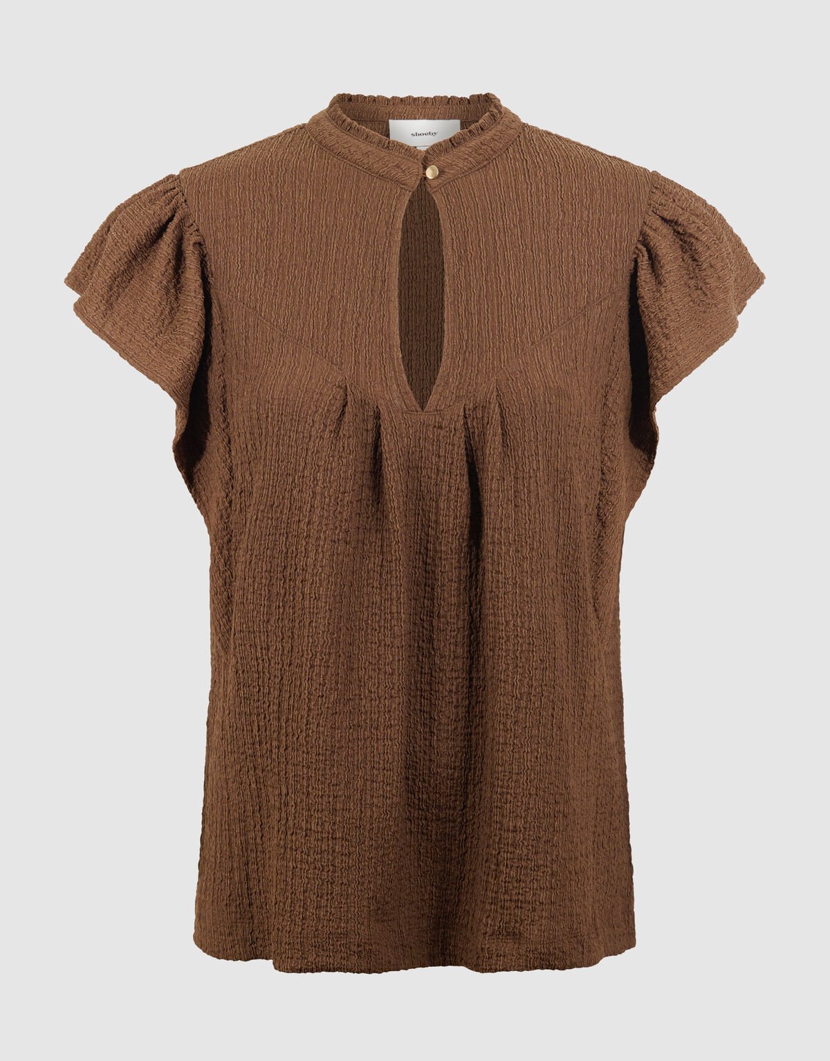Crinkle Ruffle Top Bruin SHOEBY WOMEN