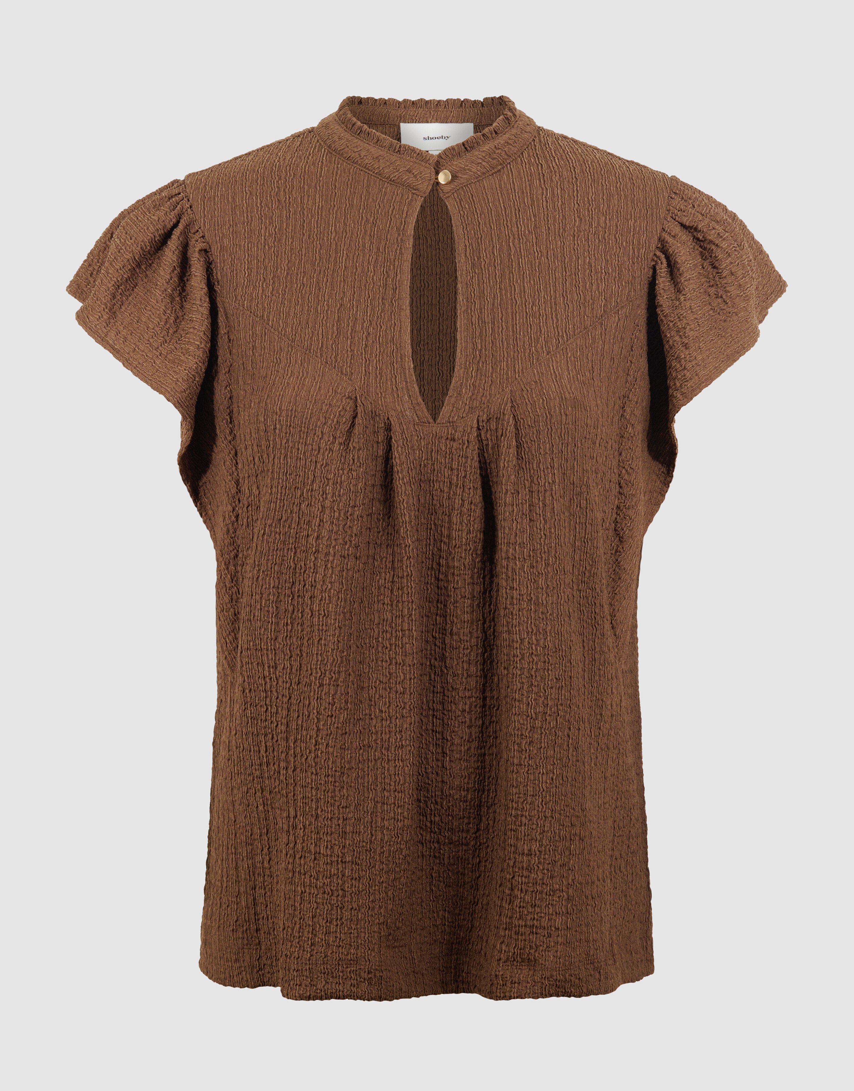 Crinkle Ruffle Top Bruin SHOEBY WOMEN