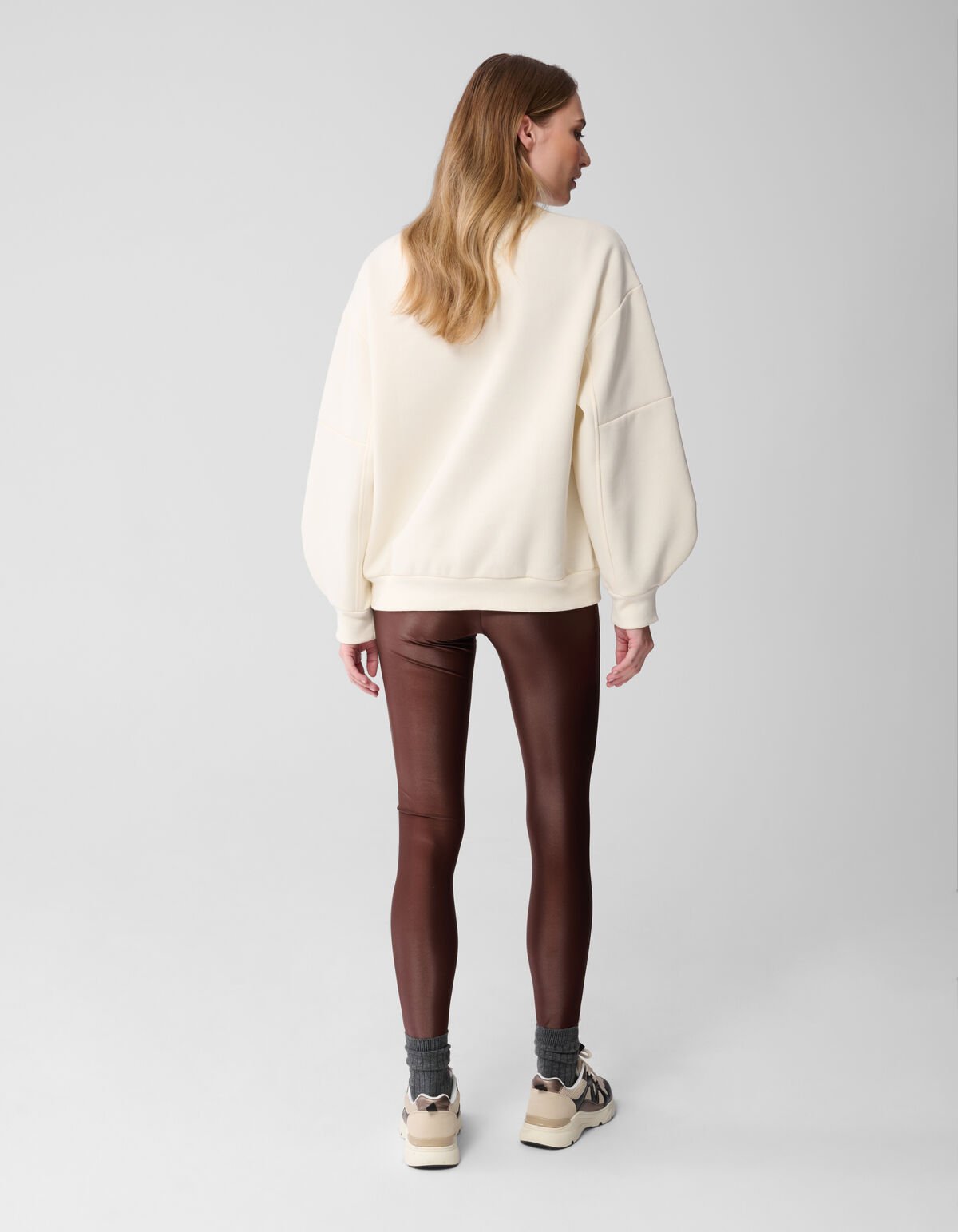 Glänzende Leggings Braun SHOEBY WOMEN