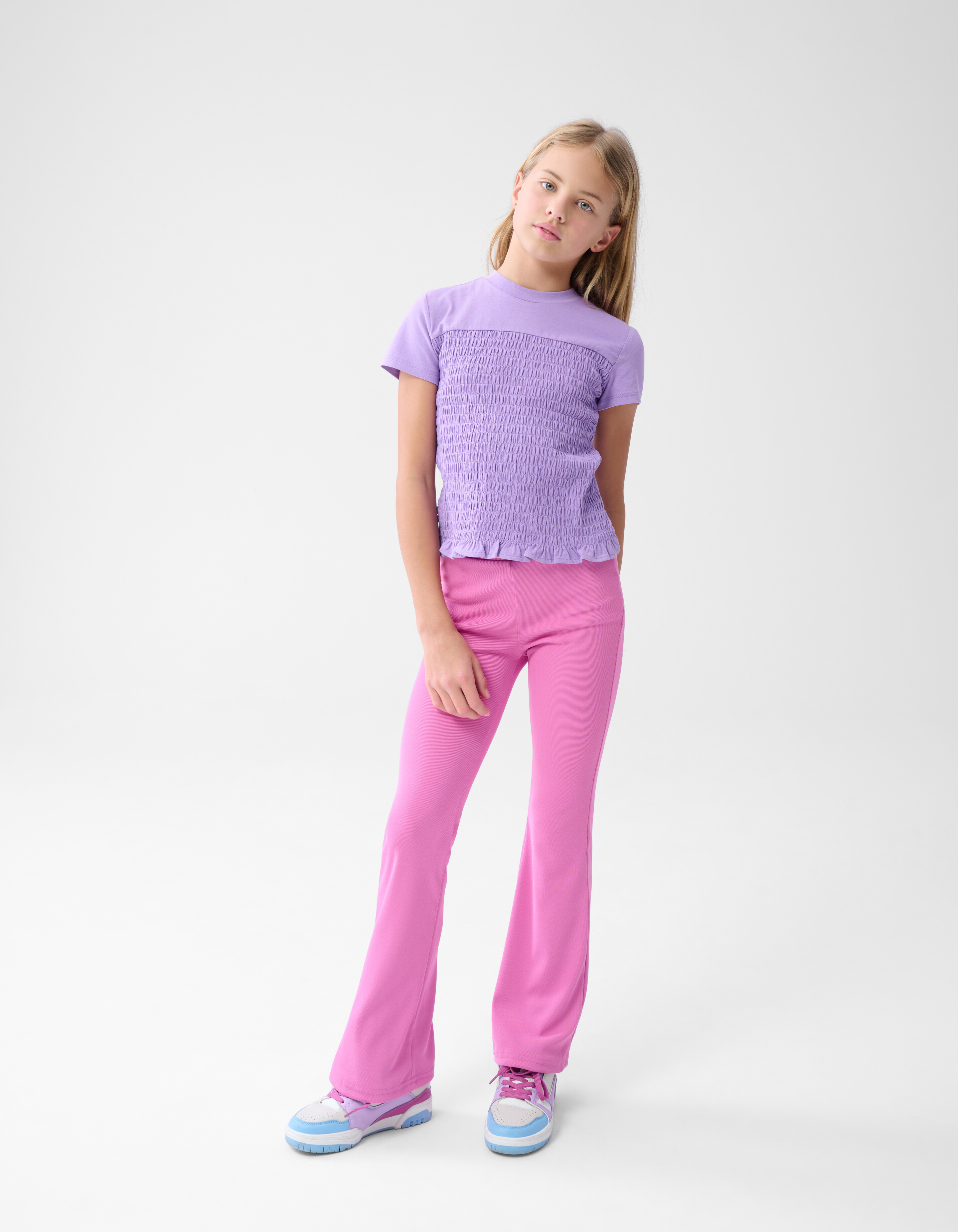Struktur-T-Shirt Hellviolett SHOEBY GIRLS