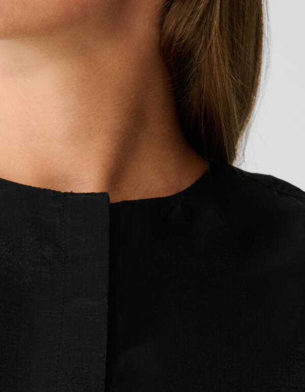 Shiny Puff Bluse Schwarz SHOEBY WOMEN