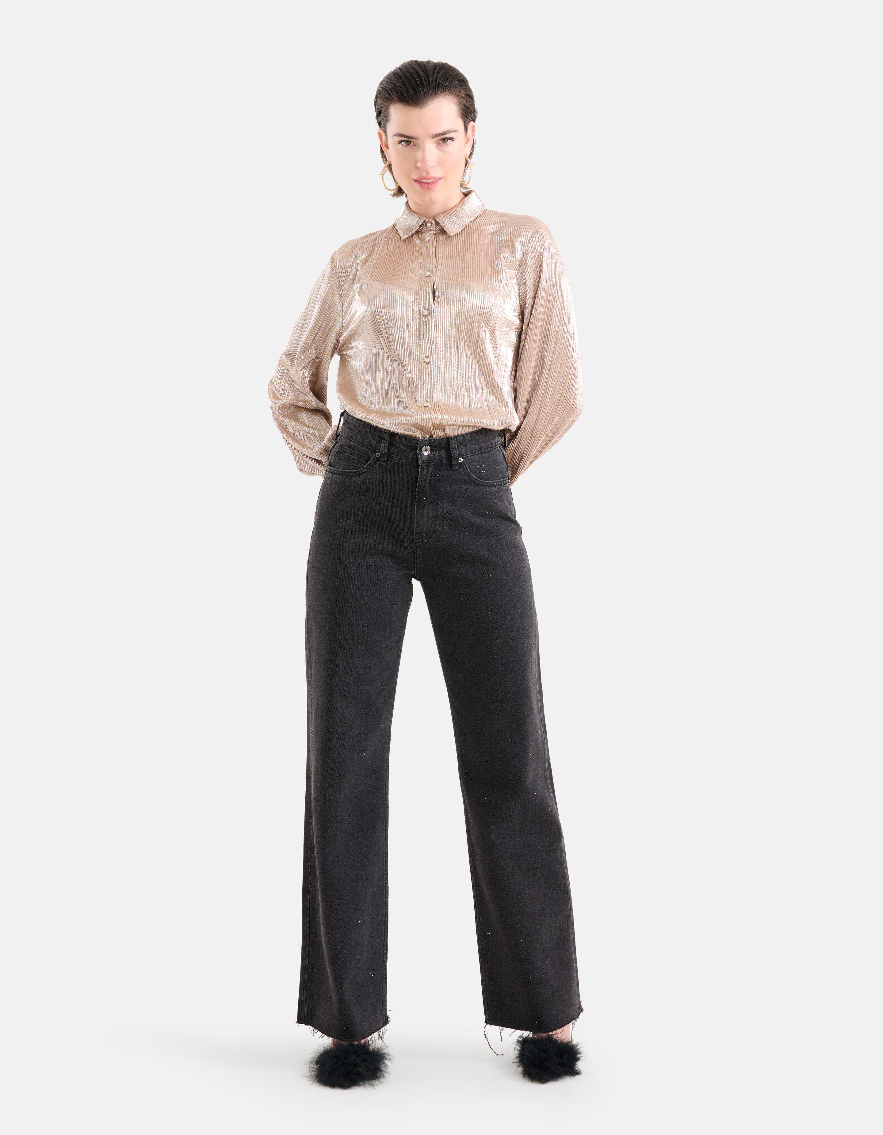 Metallic-Bluse Gold SHOEBY WOMEN