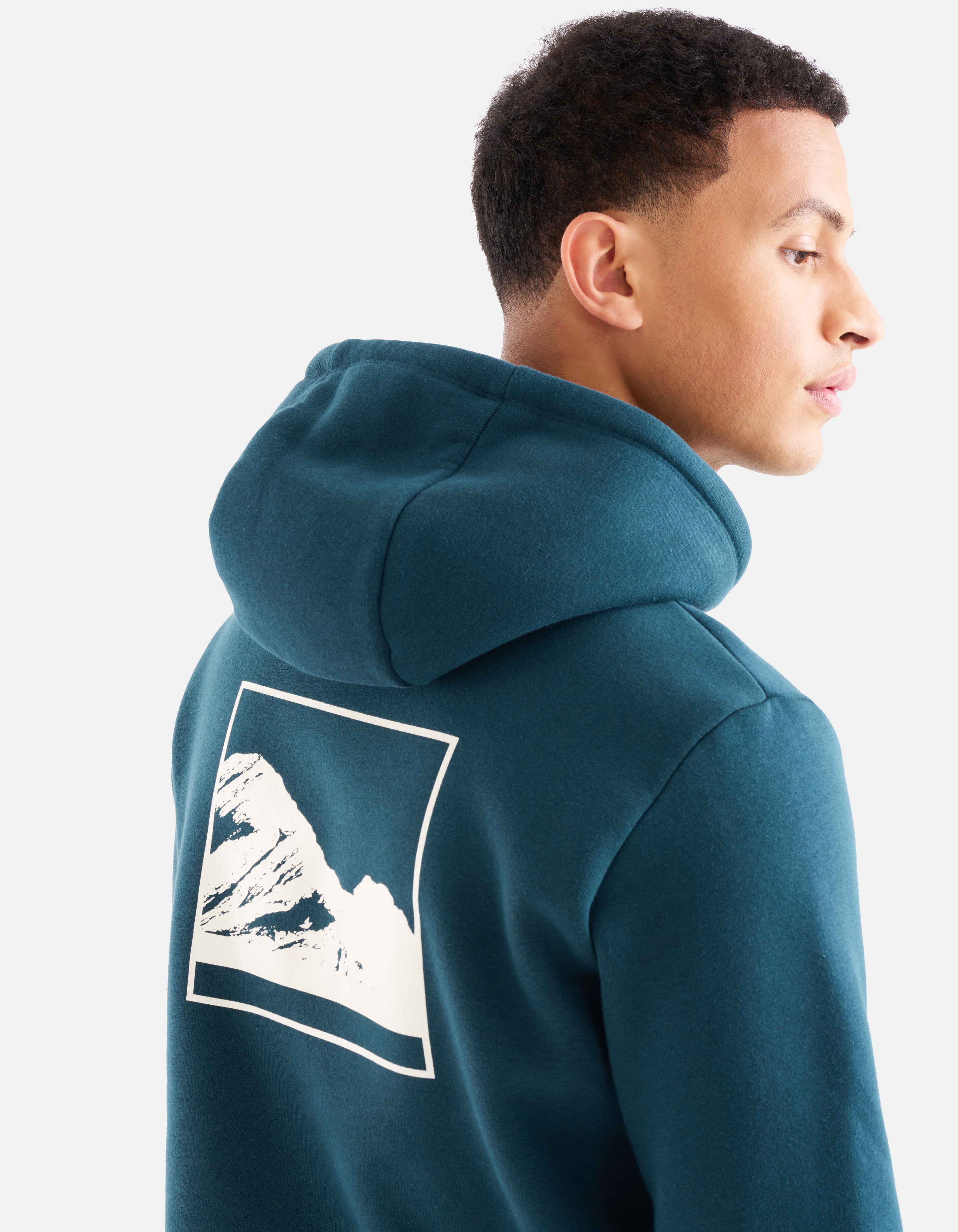 Kapuzenpullover mit Artwork Dunkelgrün SHOEBY MEN