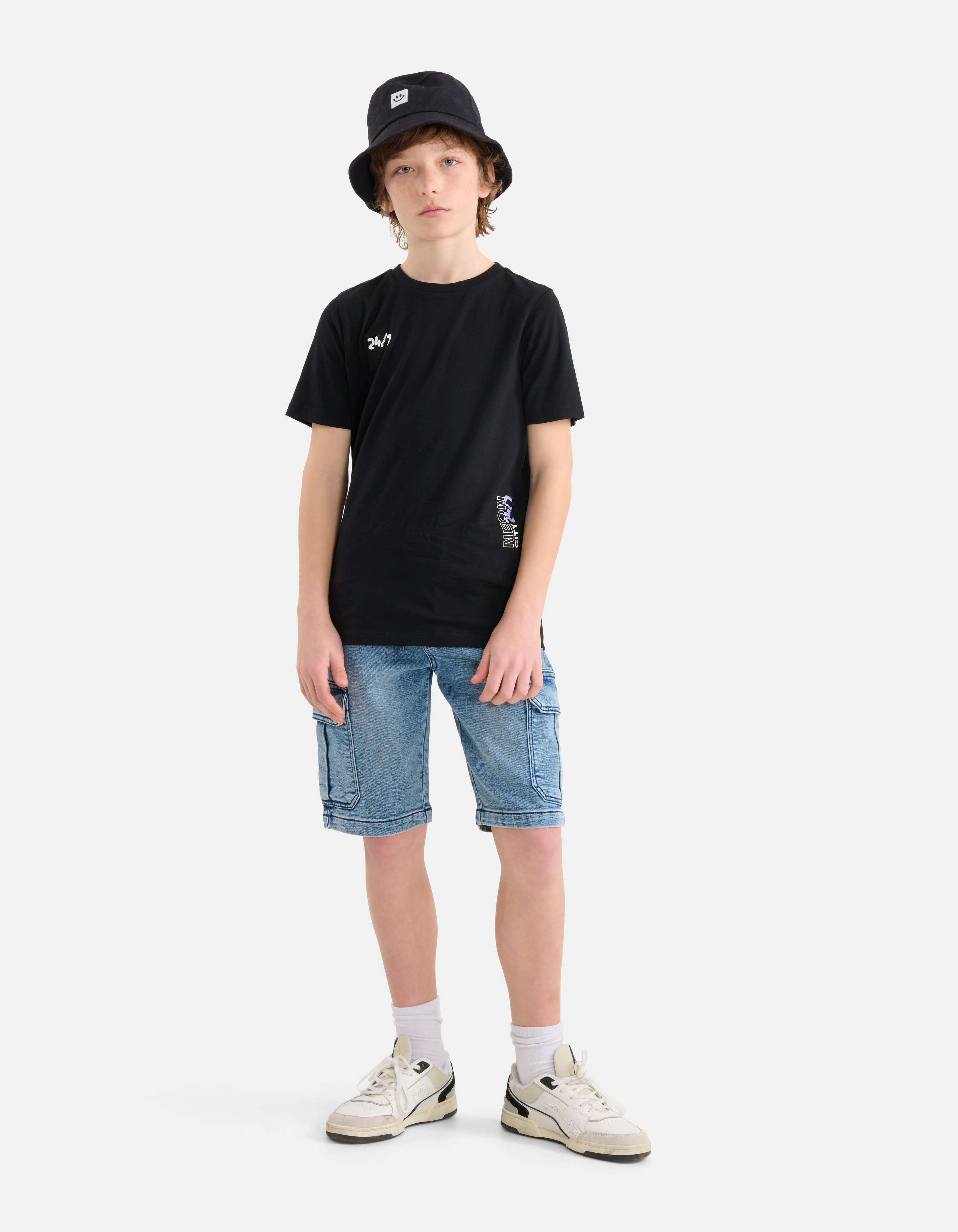 Neon Artwork T-shirt Schwarz SHOEBY BOYS