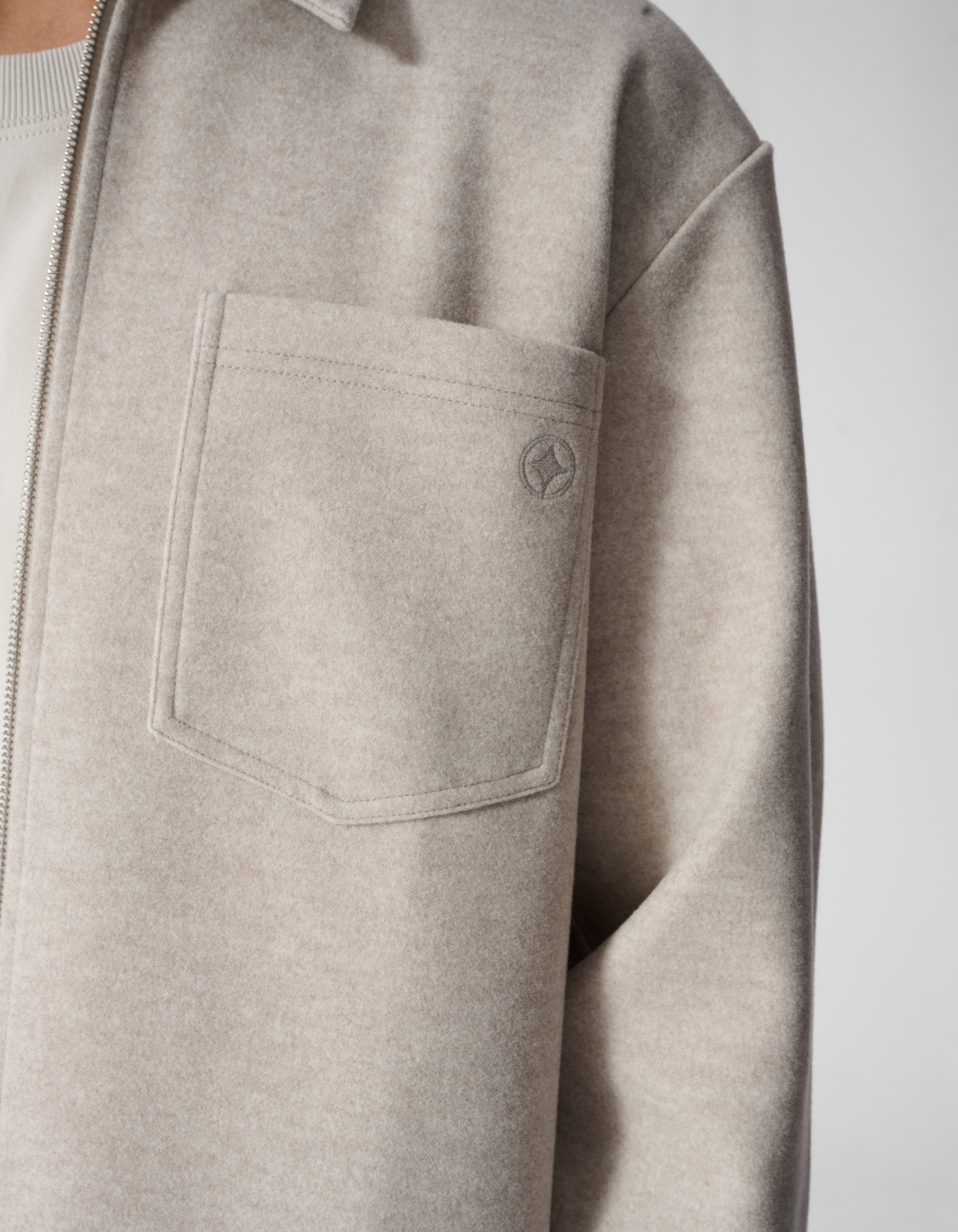 Soft Melange Overshirt Beige SHOEBY MEN