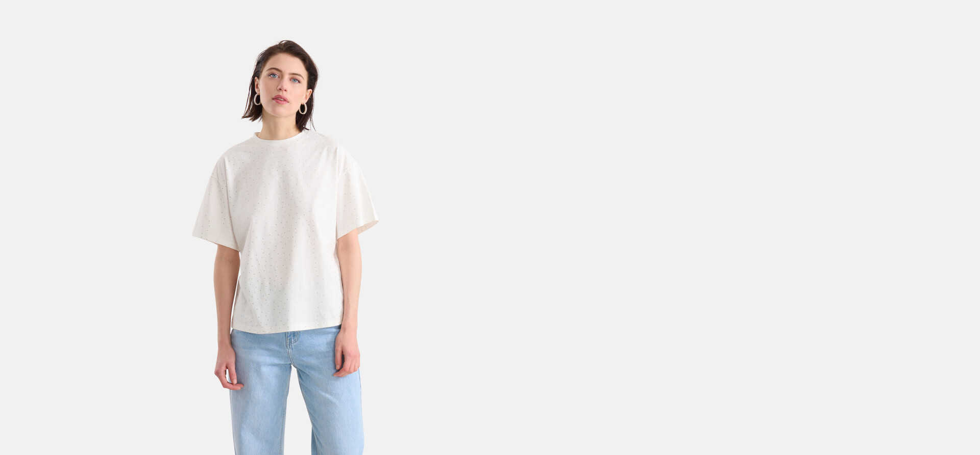 Strass-T-Shirt Off White SHOEBY WOMEN