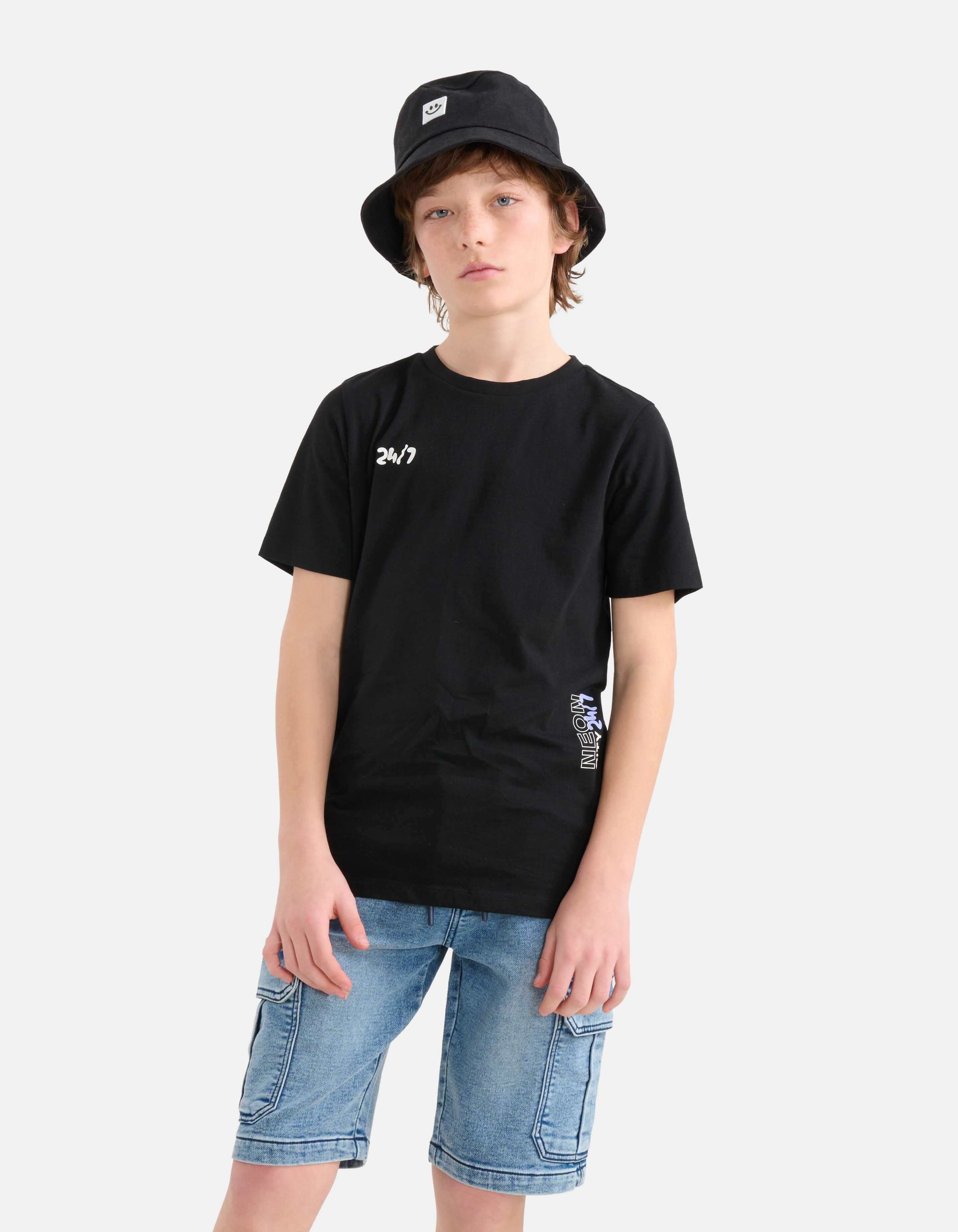 Neon Artwork T-shirt Schwarz SHOEBY BOYS