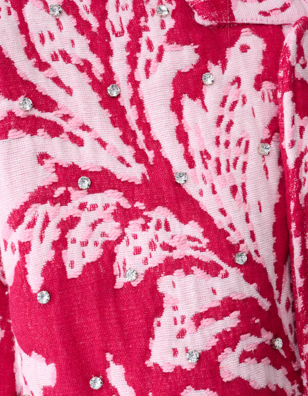 &Uuml;bergro&szlig;e Jacquard-Bomberjacke Rosa SHOEBY WOMEN