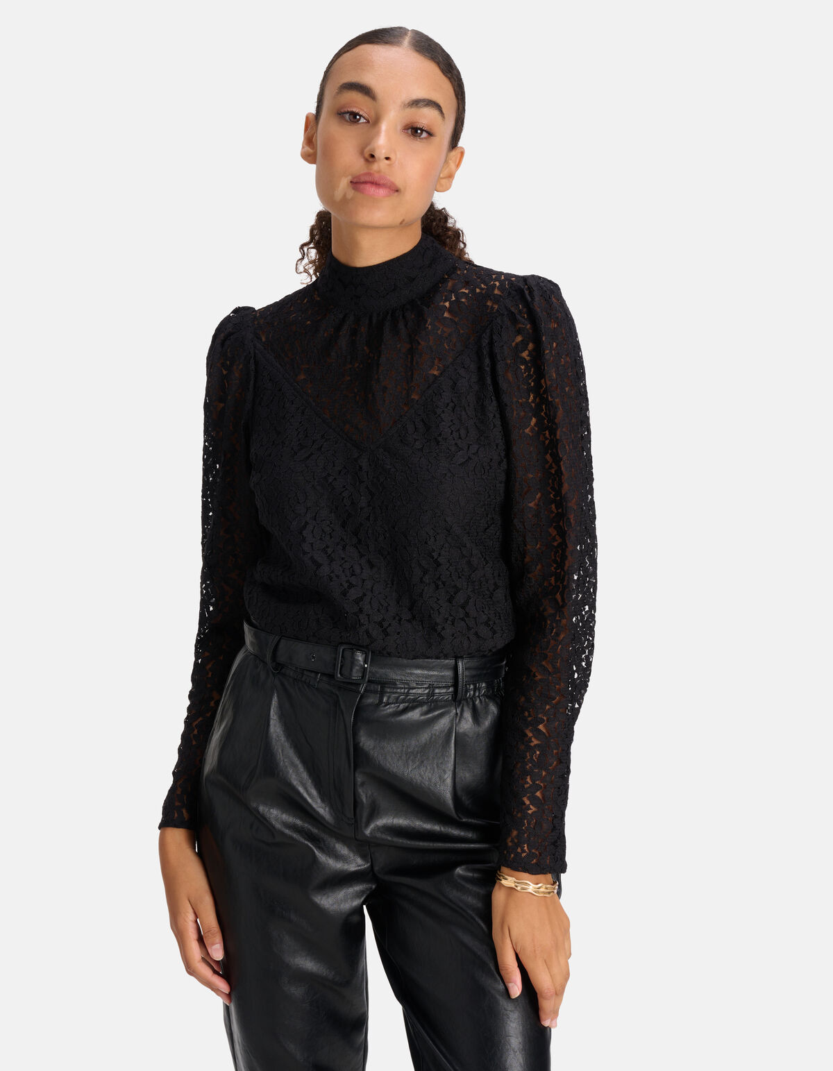 Spitzenbluse Schwarz SHOEBY WOMEN