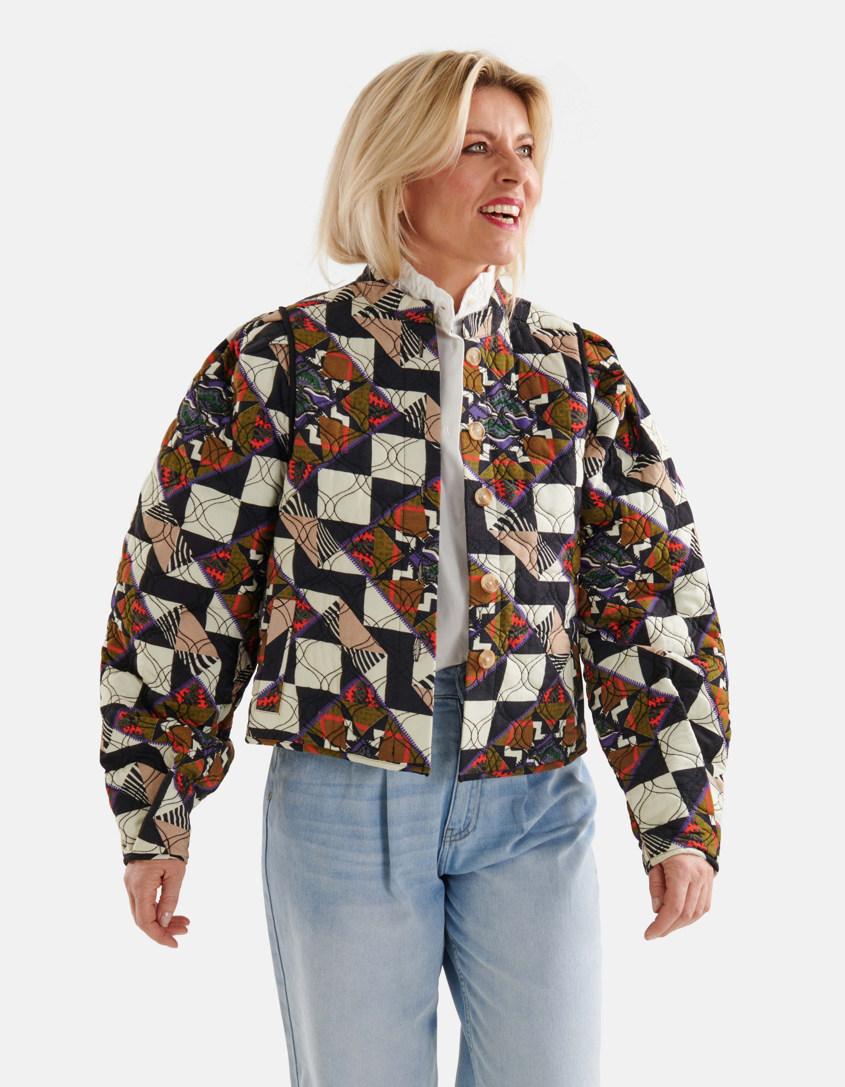 Gesteppte Stickerei-Jacke Off White von Lonneke SHOEBY WOMEN