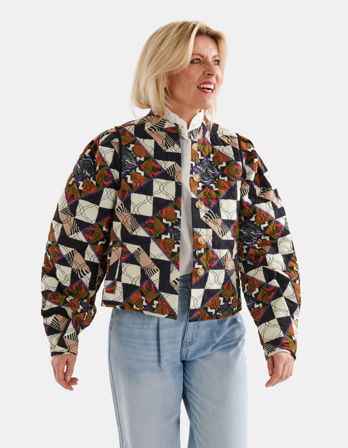 Gesteppte Stickerei-Jacke Off White von Lonneke SHOEBY WOMEN