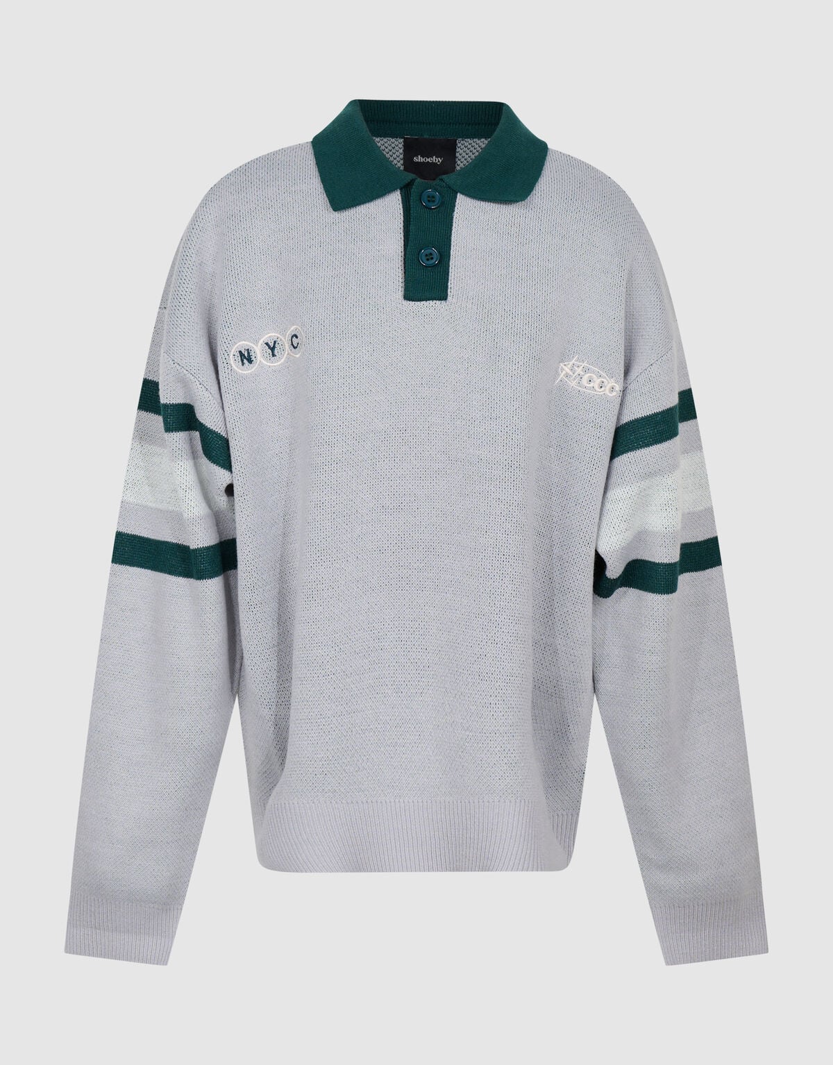 Gestreiftes Poloshirt Hellgrau SHOEBY BOYS