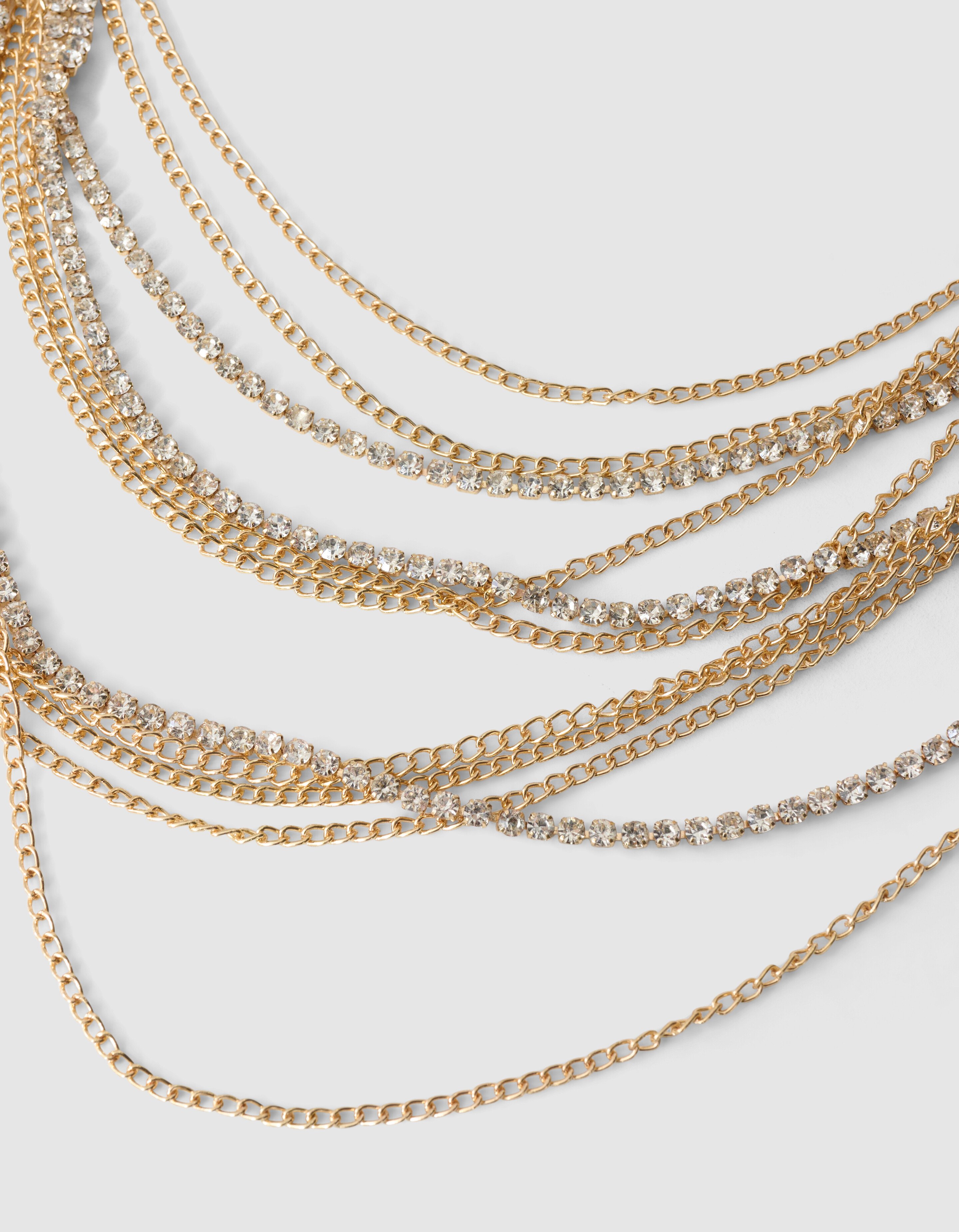 Schicht Strass Kette Gold SHOEBY ACCESSOIRES