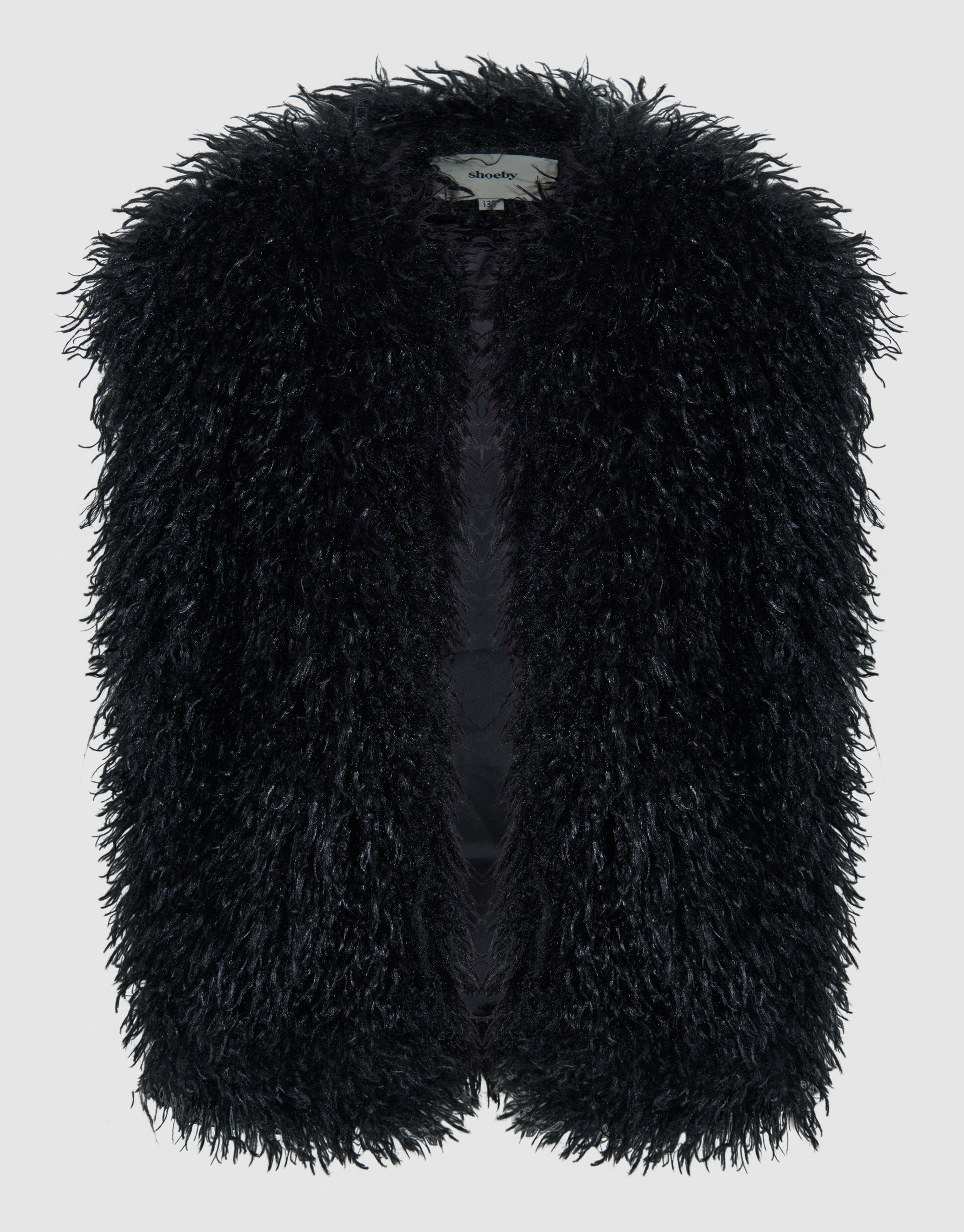 Fluffy Gilet Schwarz SHOEBY GIRLS