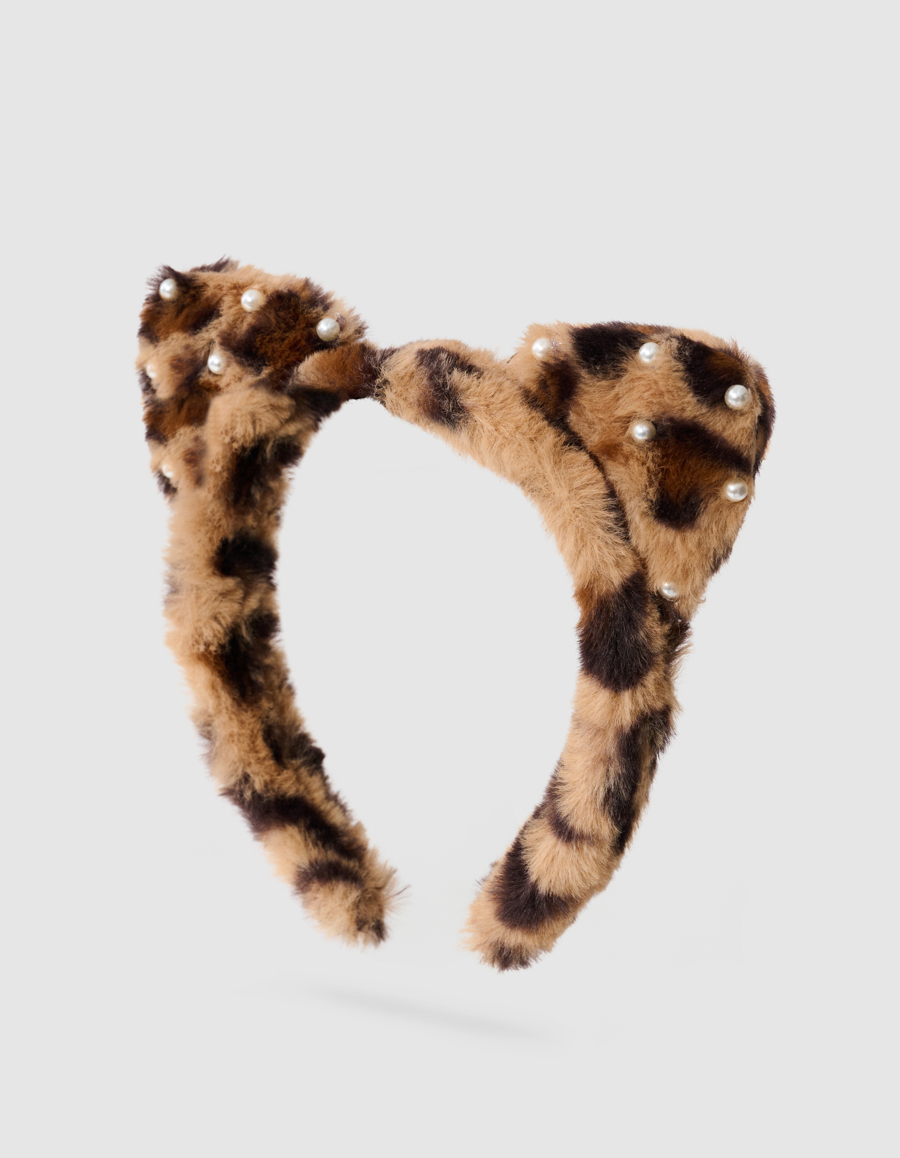 Katze Perlenhaarband Braun SHOEBY ACCESSOIRES