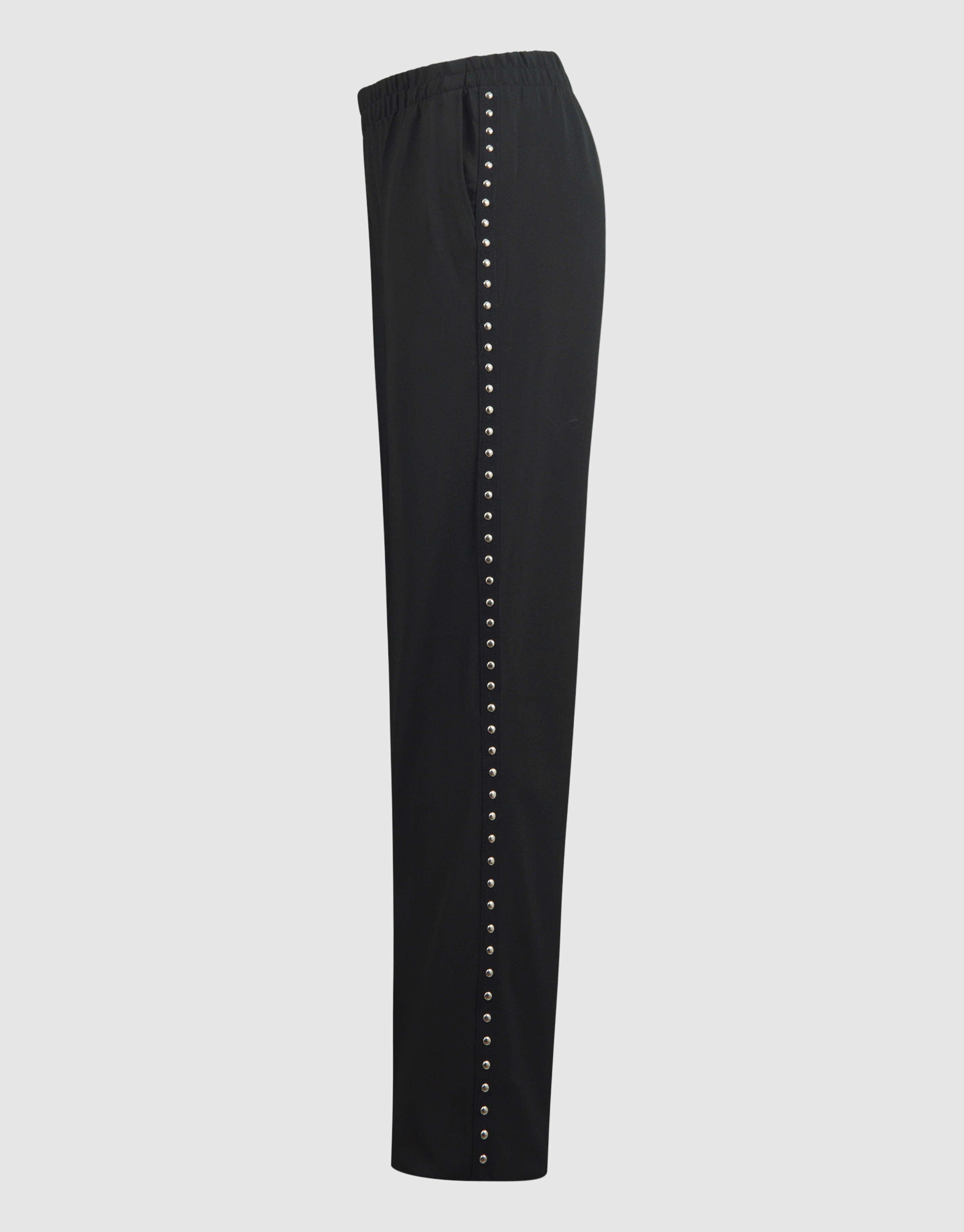 Hose mit weitem Bein und Nietenband in Schwarz SHOEBY WOMEN