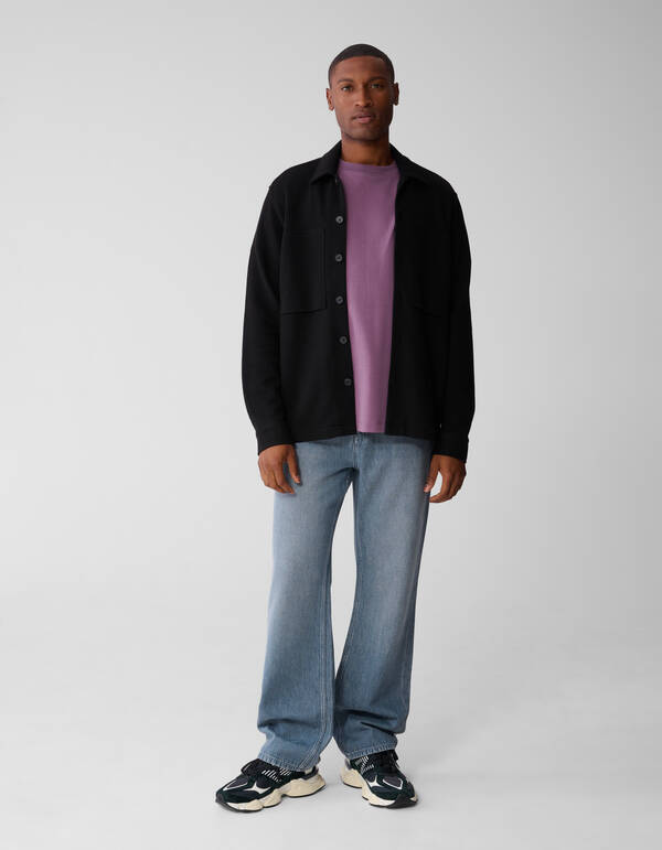 Waffle Overshirt Schwarz SHOEBY MEN