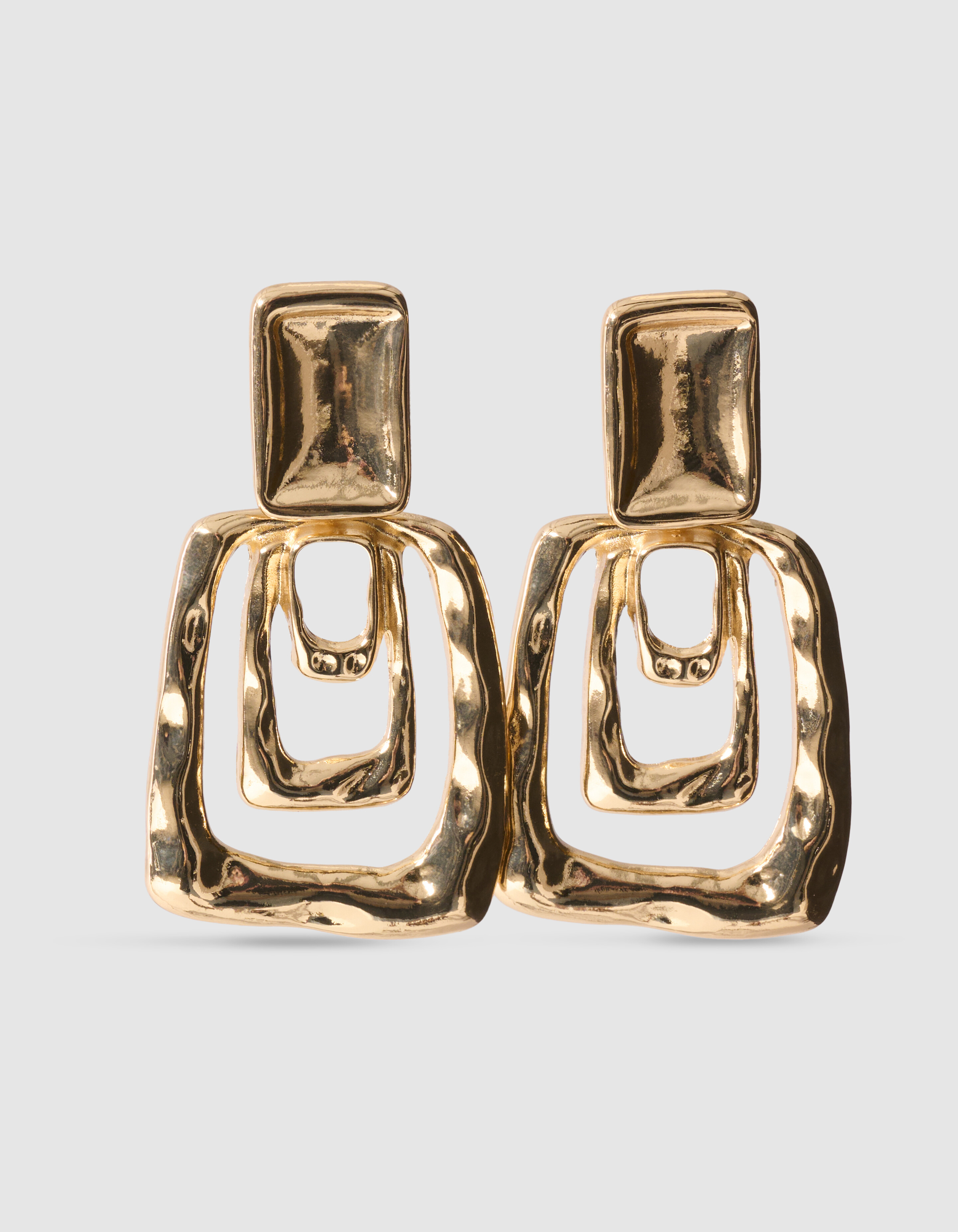 Triple Square Ohrringe Gold SHOEBY ACCESSOIRES