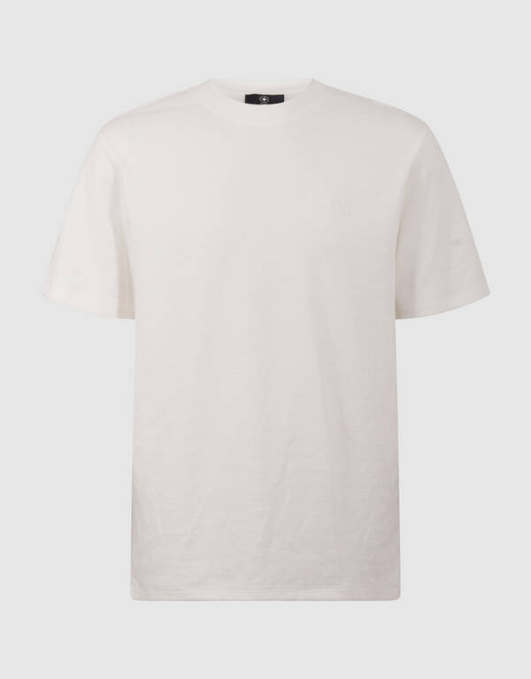 Spark Struktur T-Shirt Gebrochen Wei&szlig; SHOEBY MEN