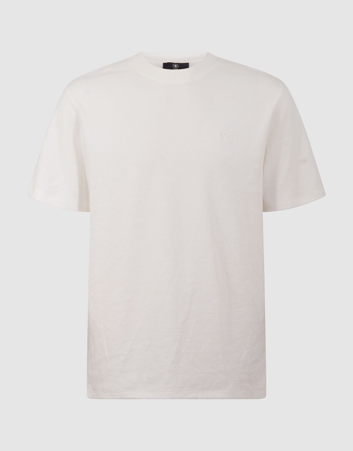 Spark Struktur T-Shirt Gebrochen Wei&szlig; SHOEBY MEN