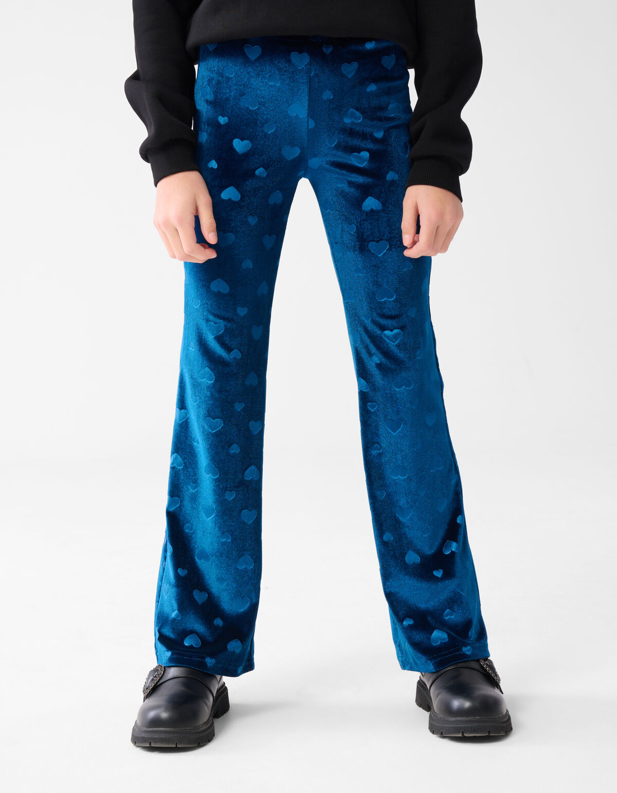 Velvet Heart Flared Legging Blau SHOEBY GIRLS