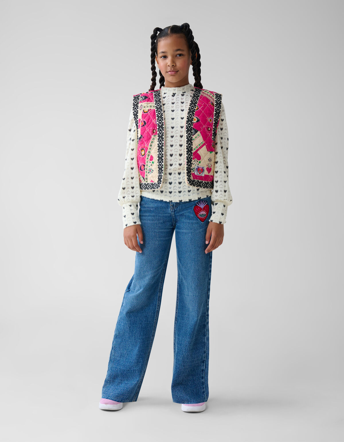 Bedrucktes Gilet Rosa von Lizzy SHOEBY GIRLS