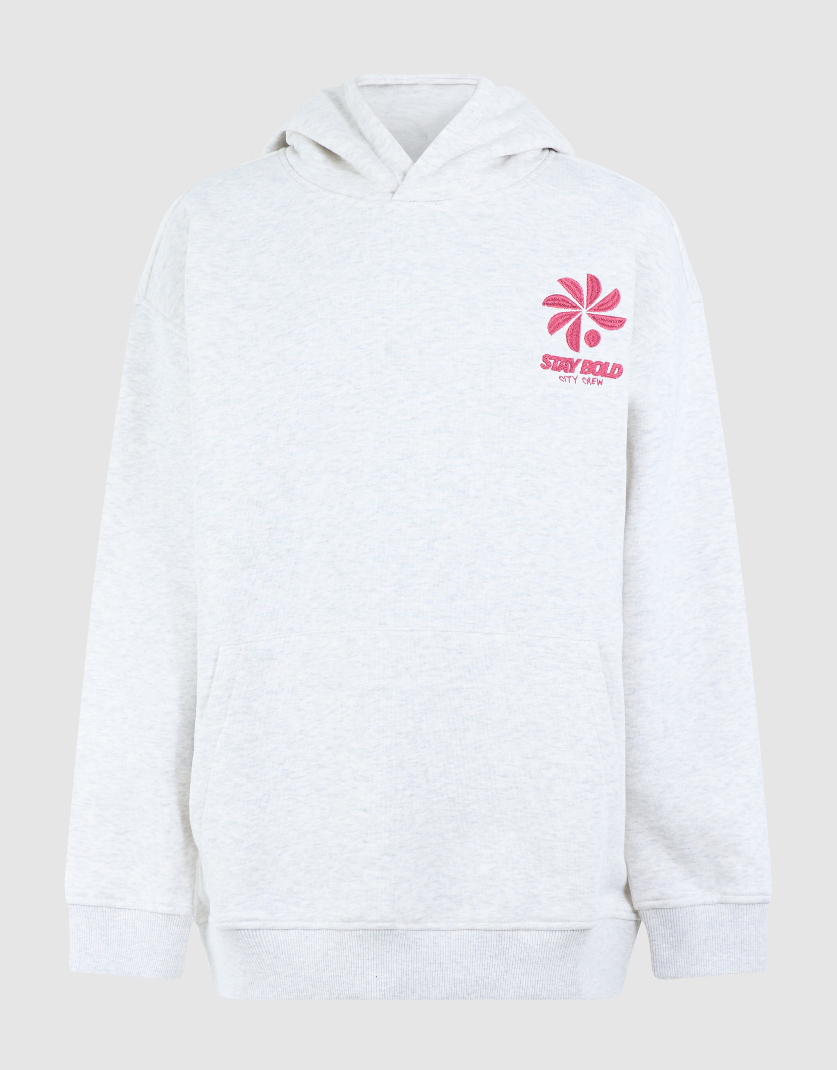 Oversized Fit Bold Artwork Hoodie Lichtgrijs SHOEBY BOYS