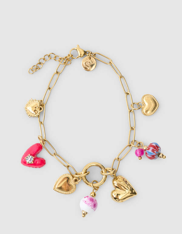Charm-Kettenarmband Gold SHOEBY ACCESSOIRES