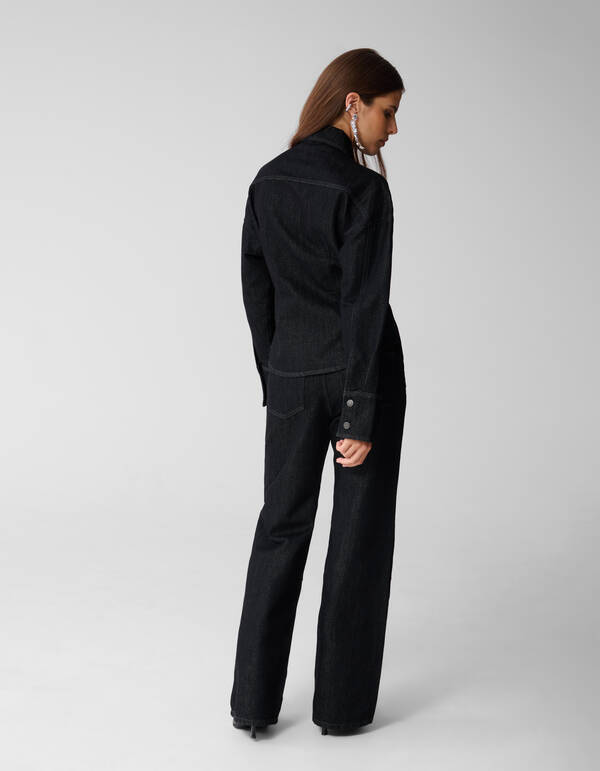 Sandelofen Denim Bluse Schwarz SHOEBY WOMEN