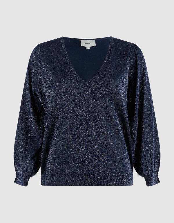 Glitzerpullover Dunkelblau SHOEBY WOMEN