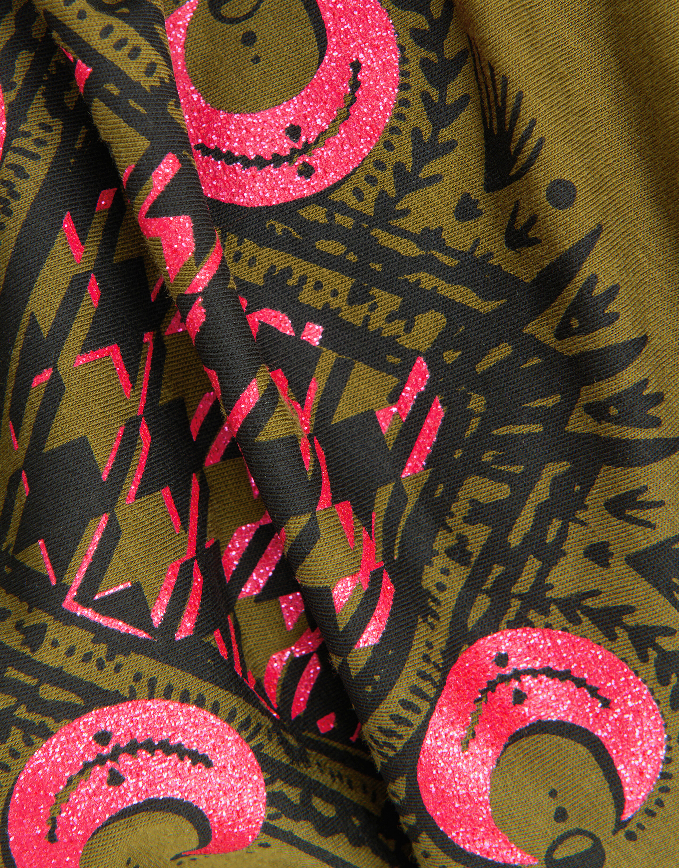 Dunkelgrünes T-Shirt mit Aufdruck SHOEBY GIRLS
