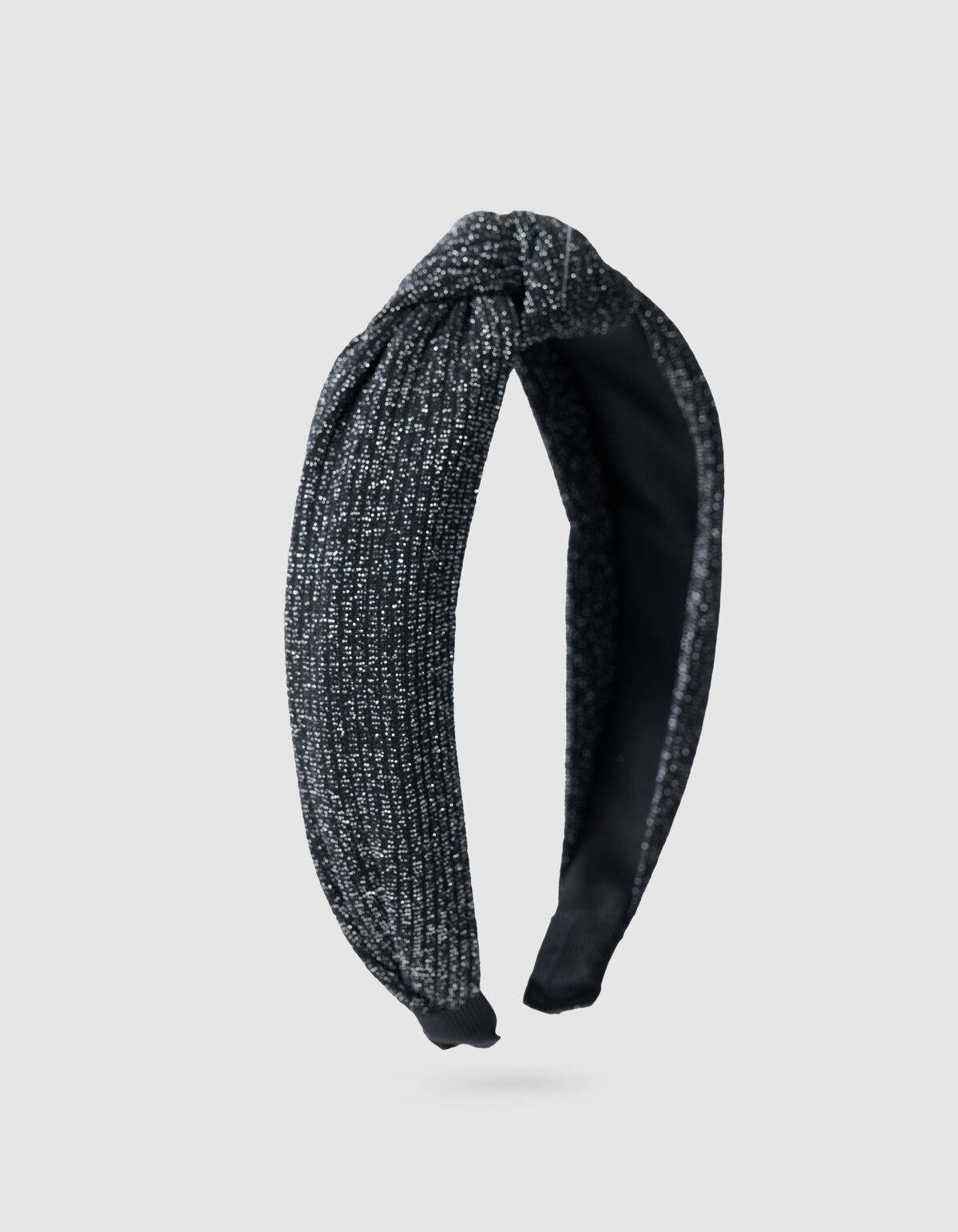 Glitzer-Knopf-Haarband Schwarz SHOEBY ACCESSOIRES