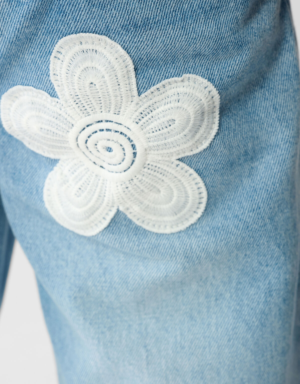 Flower Wide-Leg-Jeans Blau SHOEBY GIRLS