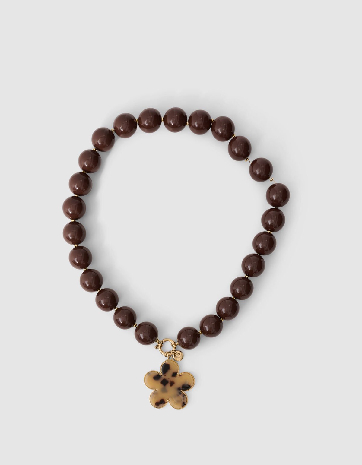 Perlenblumen-Halskette Braun SHOEBY ACCESSOIRES