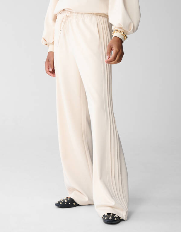 Weite Beinform Hose Gebrochen Weiß Bei Fred SHOEBY WOMEN