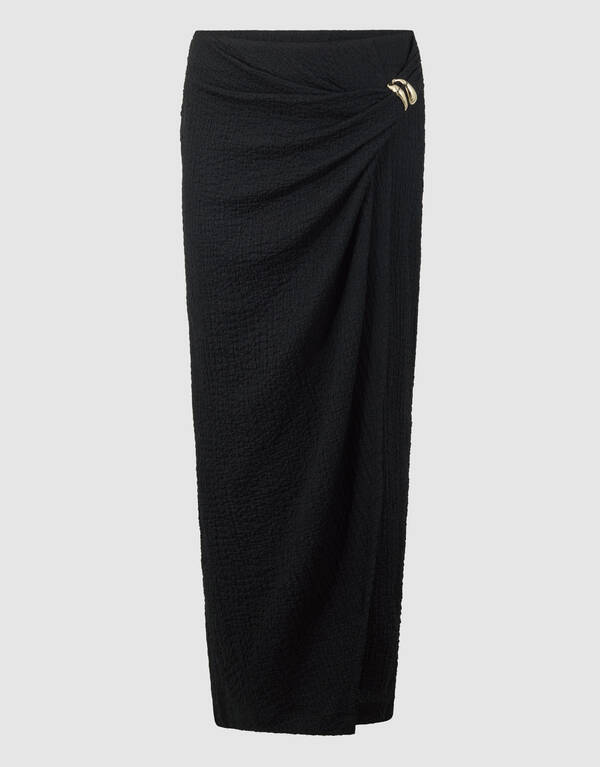 Crinkle Maxi Rock Schwarz SHOEBY WOMEN