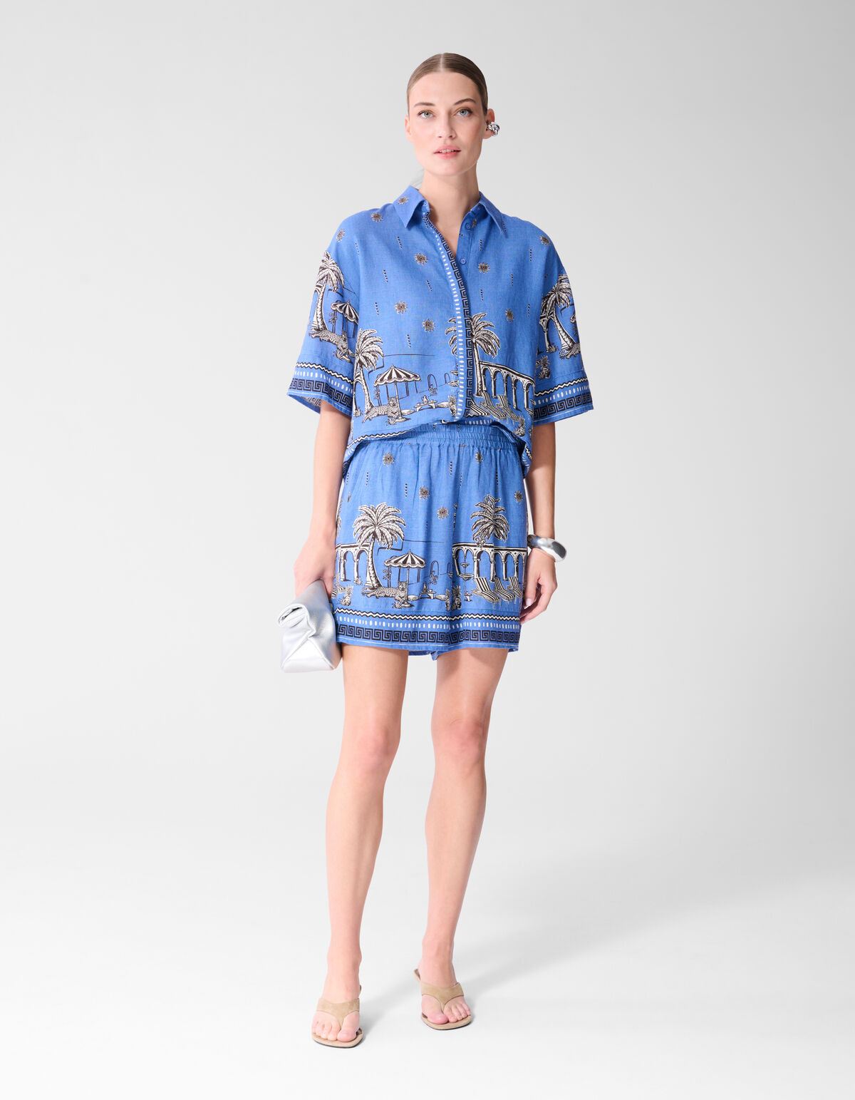 Palmprint Kurz Blau SHOEBY WOMEN