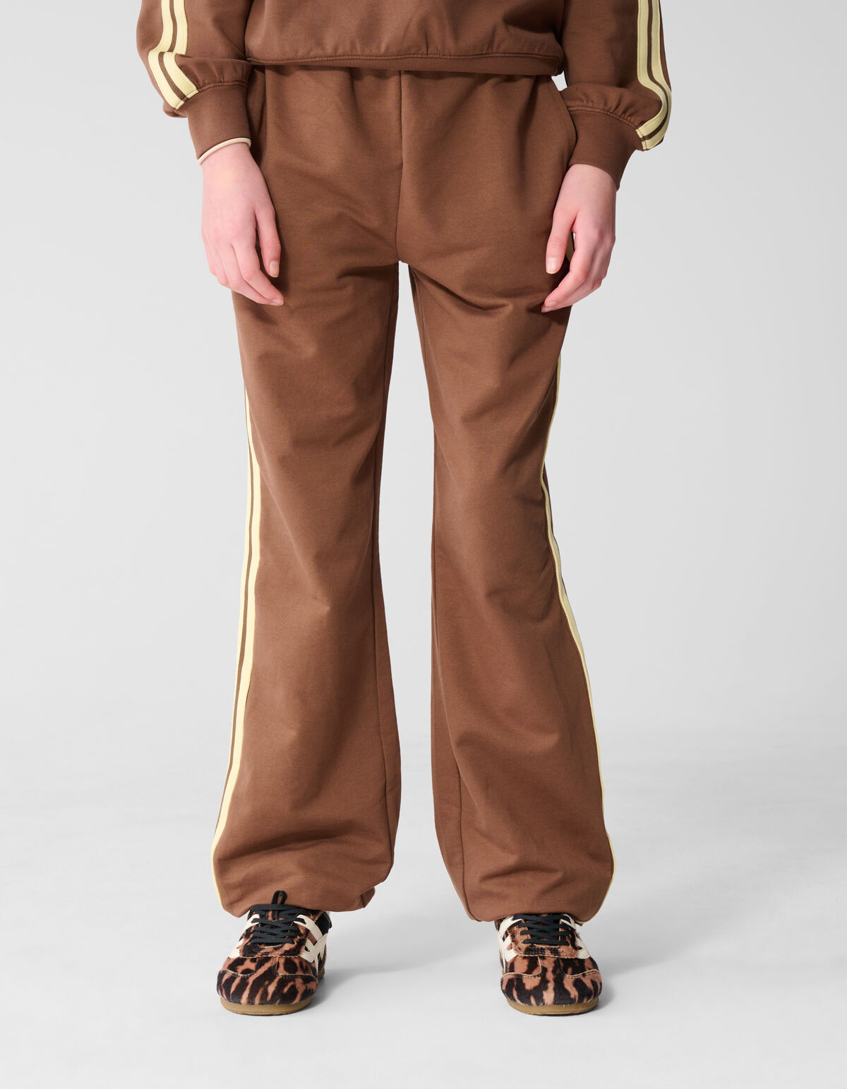 Sporty Sweat Wide-Leg-Hose Braun SHOEBY GIRLS