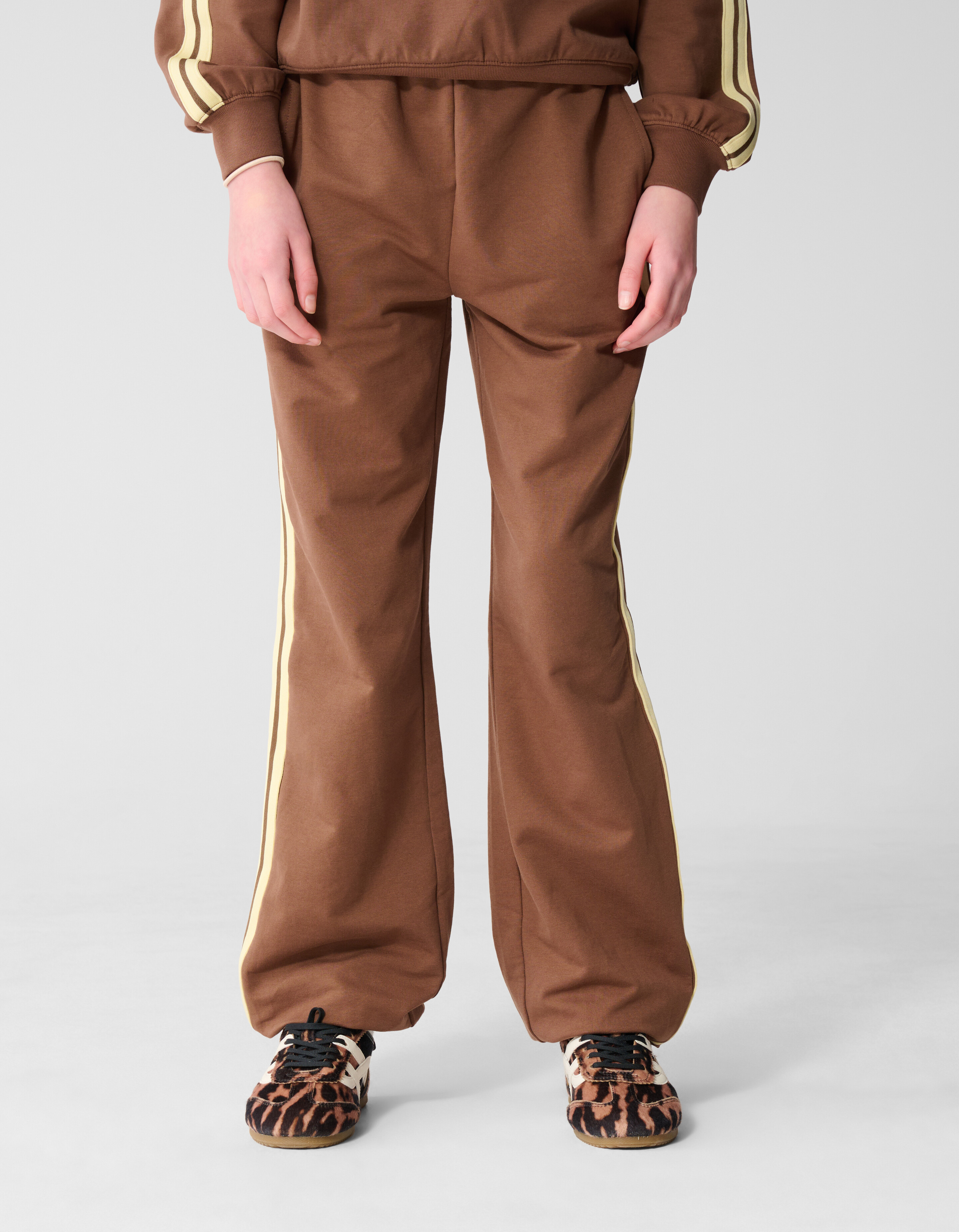 Sporty Sweat Wide-Leg-Hose Braun SHOEBY GIRLS