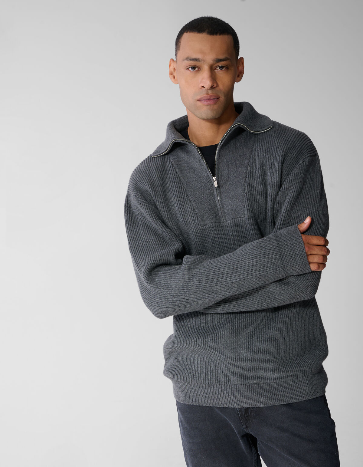 Relaxed Sailor Pullover Grau SHOEBY MEN