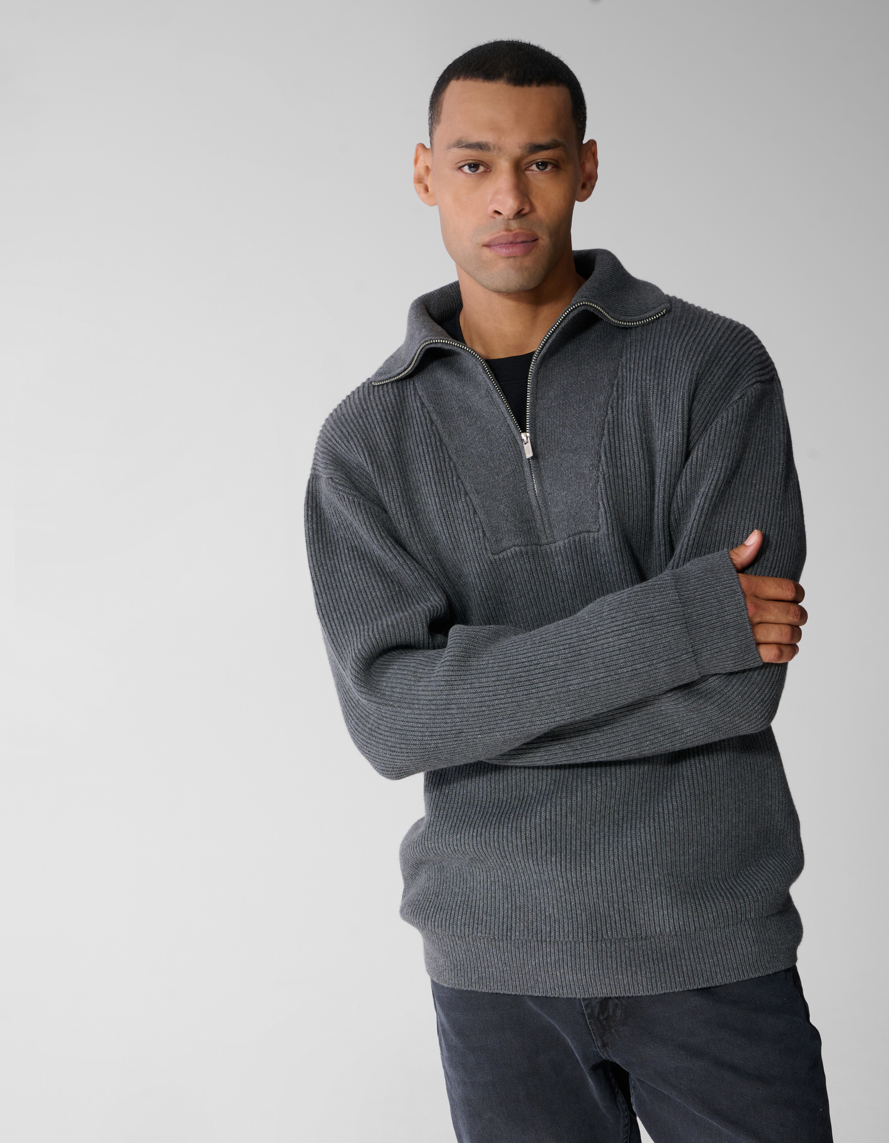 Relaxed Sailor Pullover Grau SHOEBY MEN