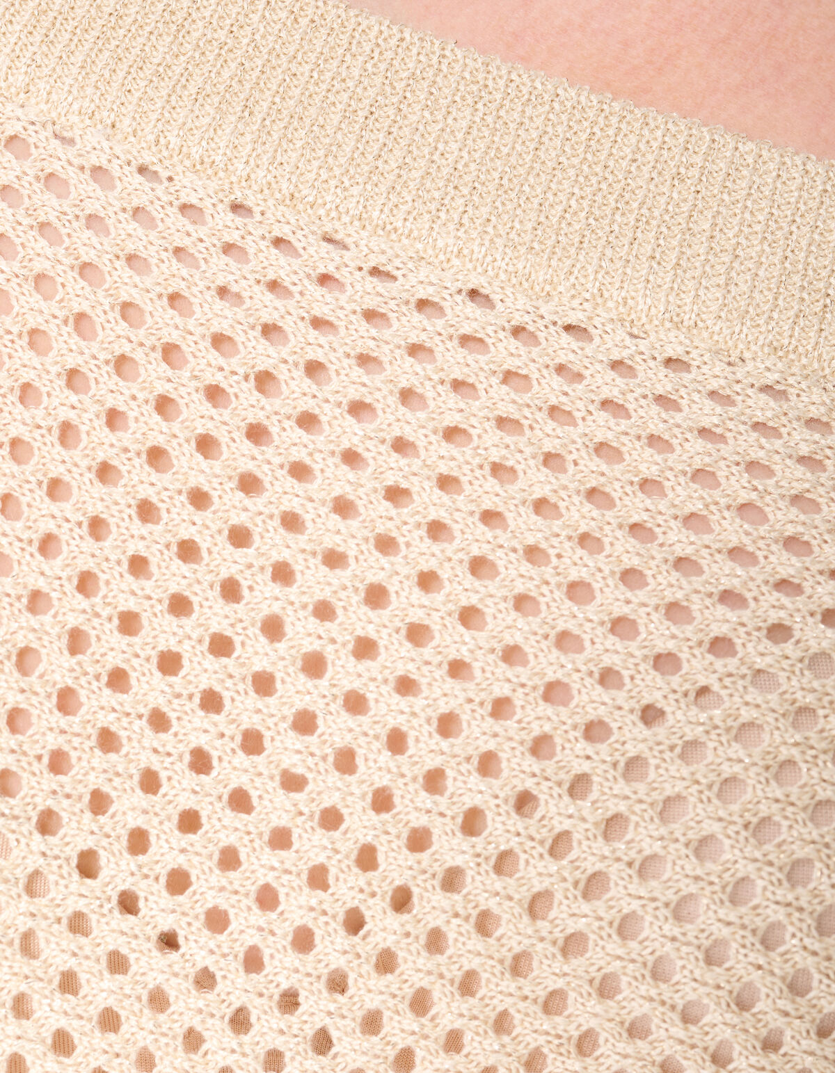 Glitzer Ajour Pullover Sand SHOEBY WOMEN