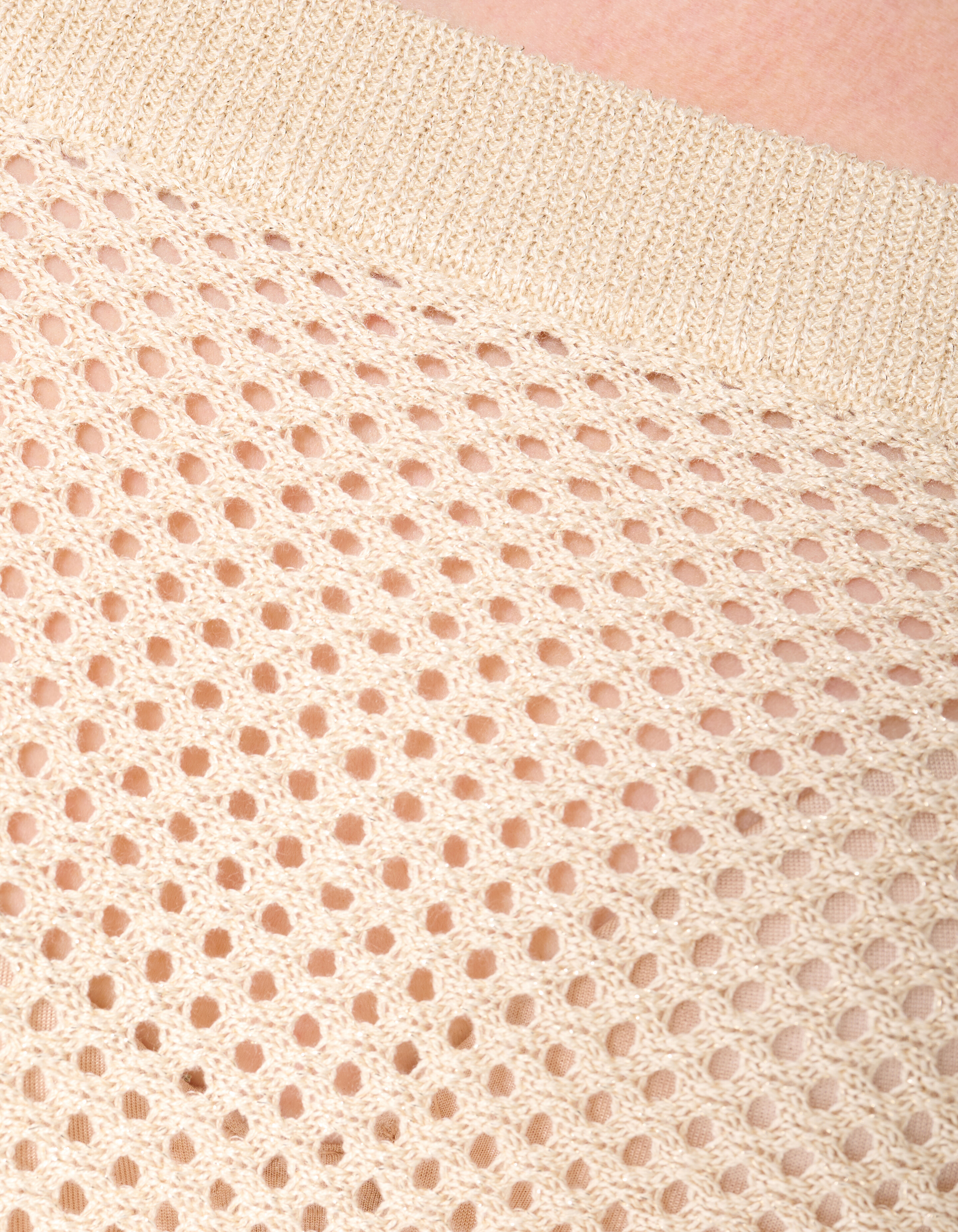 Glitzer Ajour Pullover Sand SHOEBY WOMEN